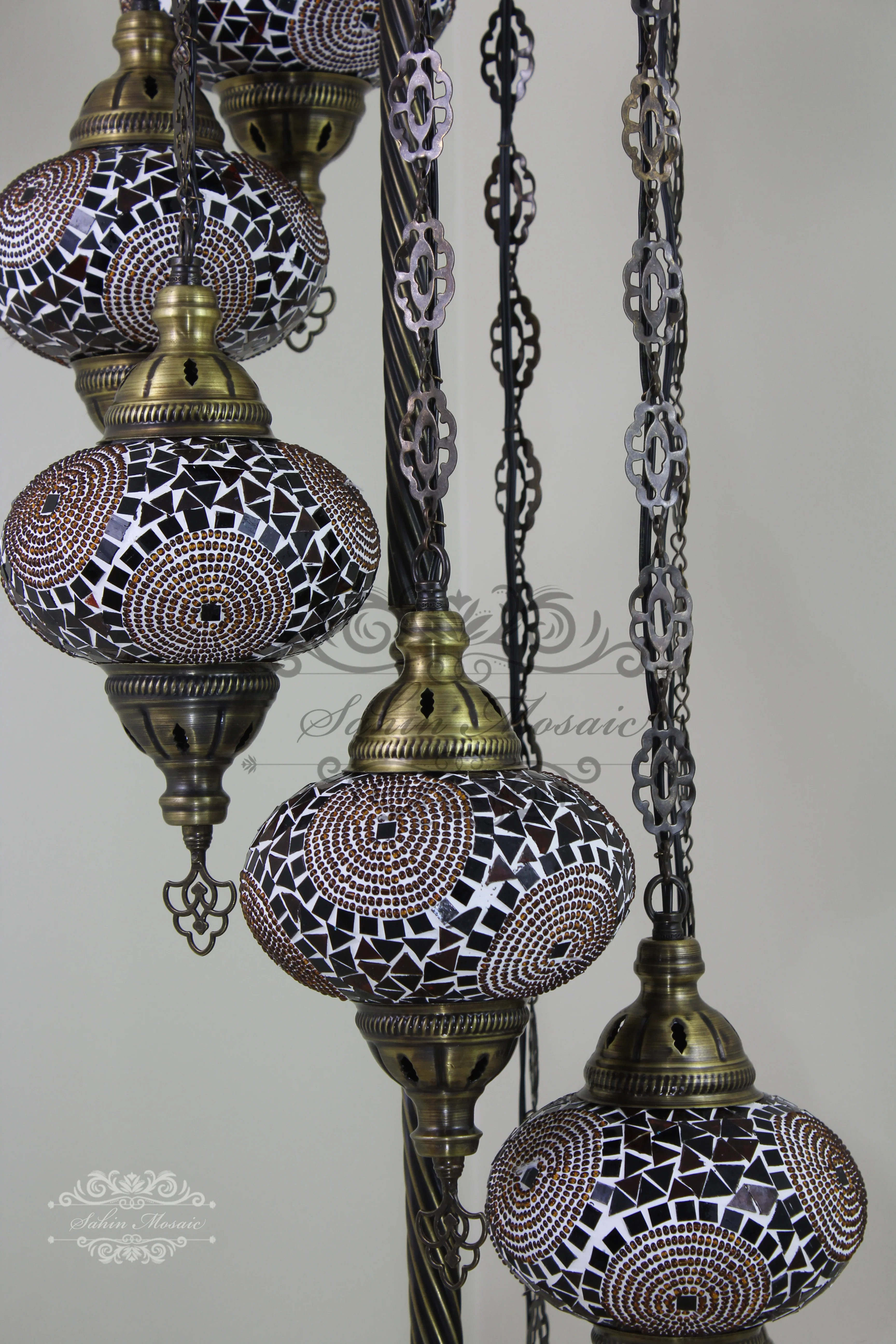 7 Globe Turkish Mosaic Floor Lamp Large Globes ID: 7FL-1 - Image 5