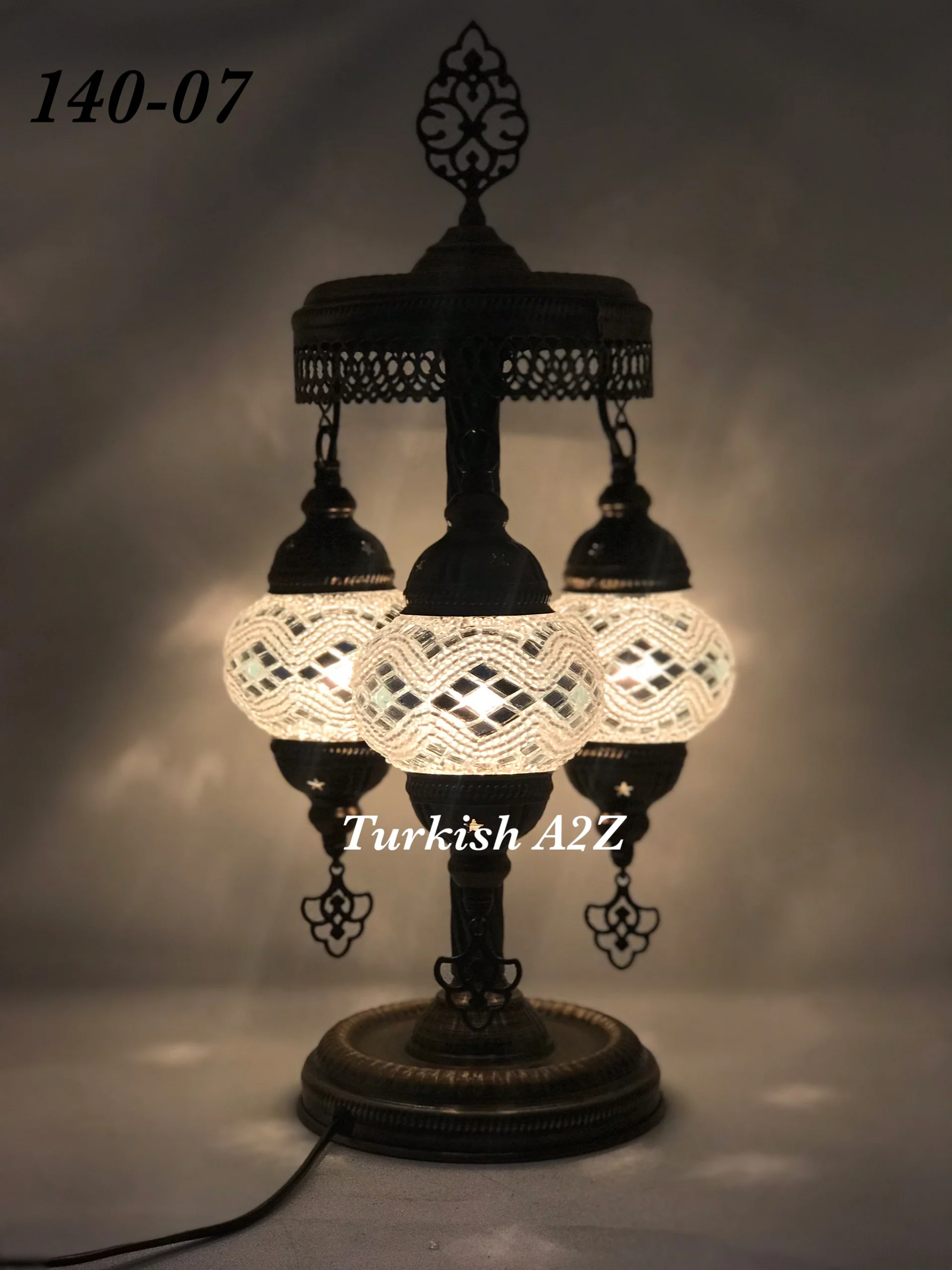 Turkish Mosaic Short Floor/Table lamp With Small Globes, ID:140 - Image 19