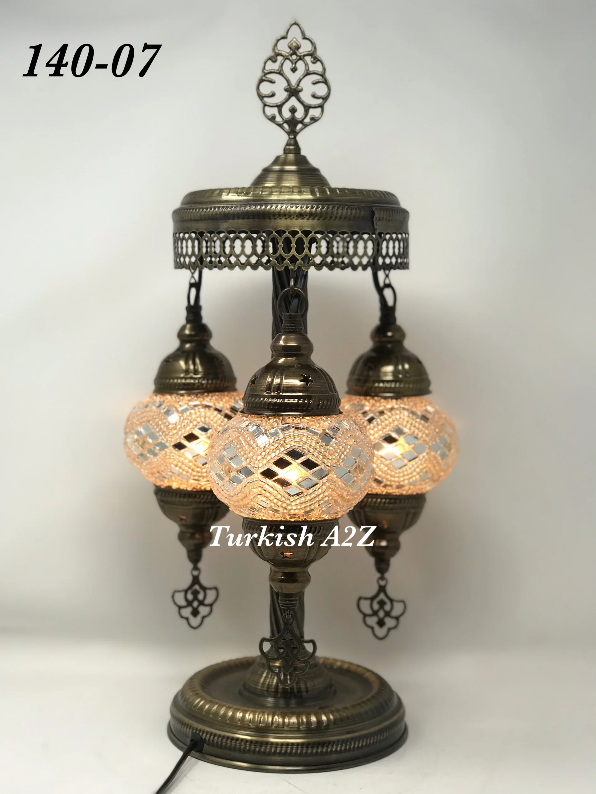 Turkish Mosaic Short Floor/Table lamp With Small Globes, ID:140 - Image 21