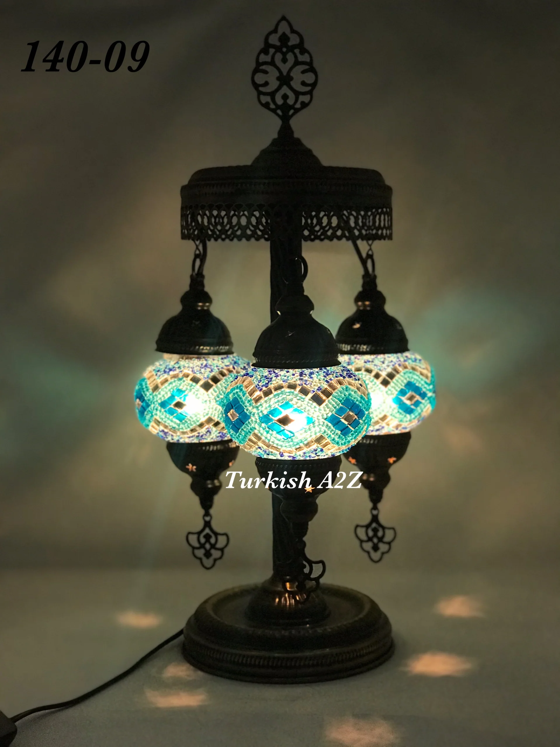 Turkish Mosaic Short Floor/Table lamp With Small Globes, ID:140 - Image 25