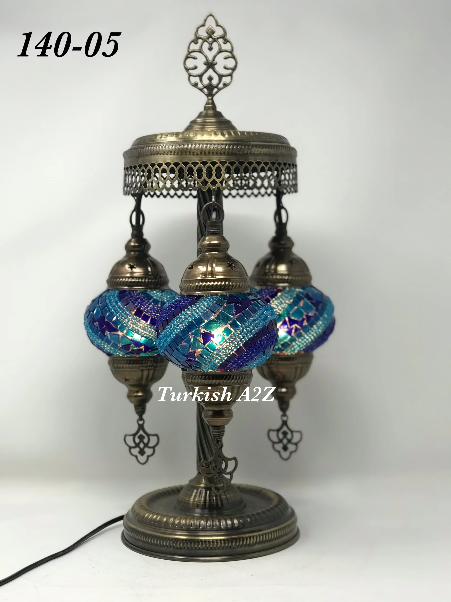 Turkish Mosaic Short Floor/Table lamp With Small Globes, ID:140 - Image 3