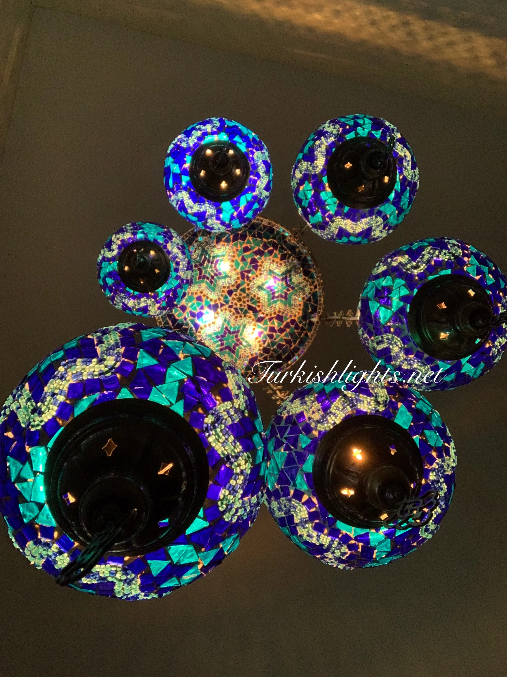 Chandelier With light in ceiling 155 (Large globe) - Image 4