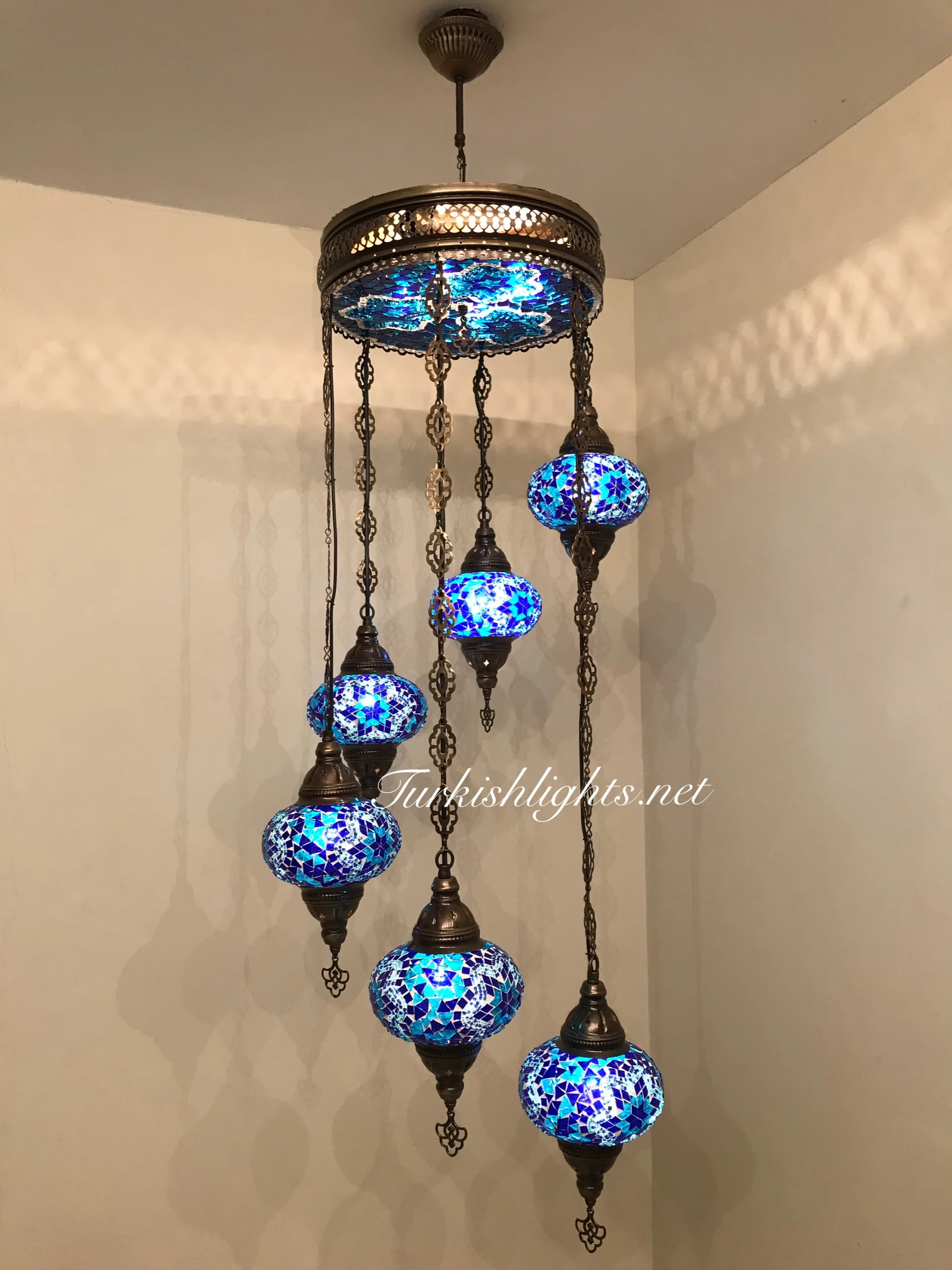 Chandelier With light in ceiling 155 (Large globe) - Image 7