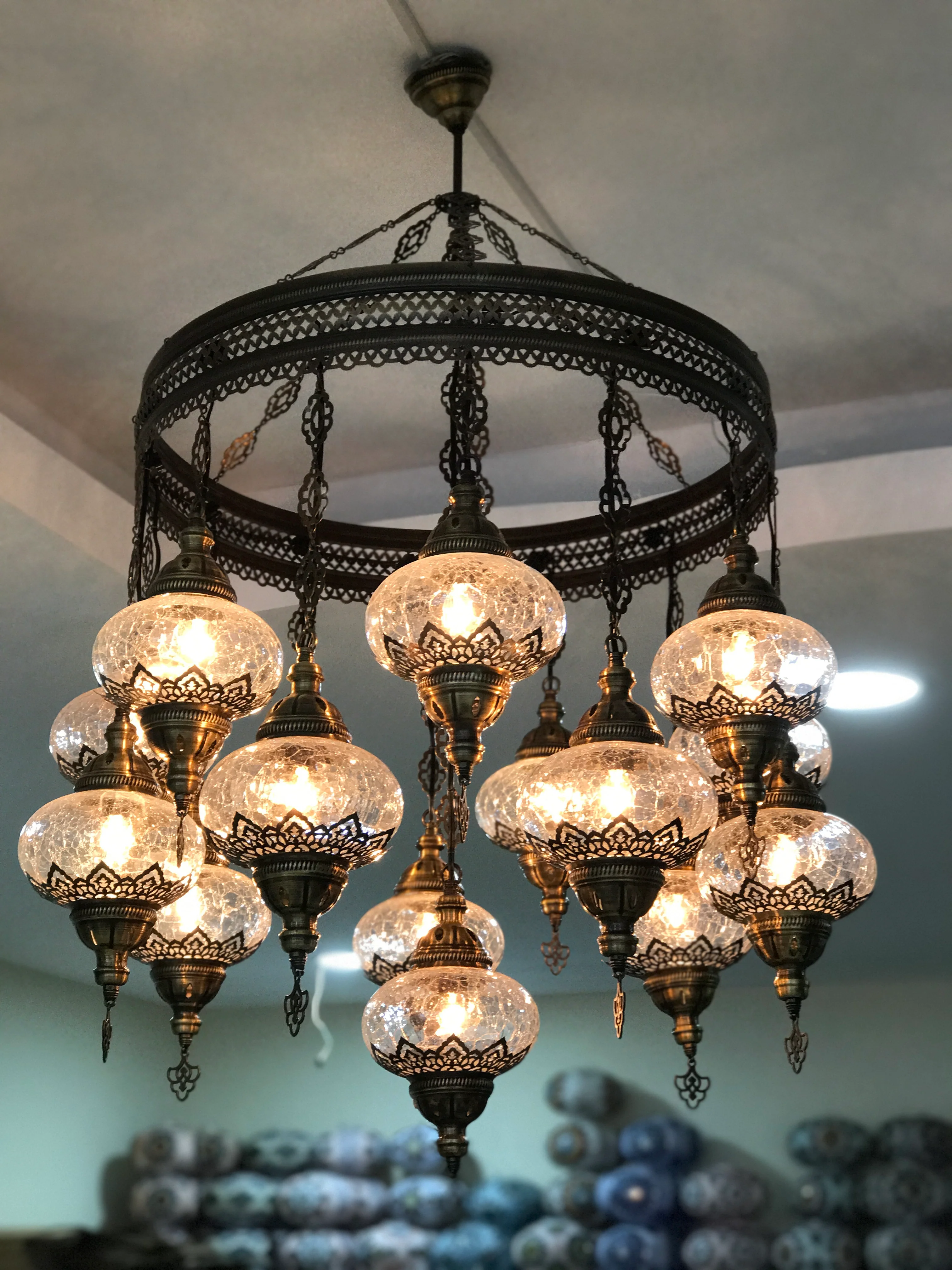 15-BALL TURKISH SULTAN OTTOMAN CHANDELIER, FREE SHIPPING - Image 4