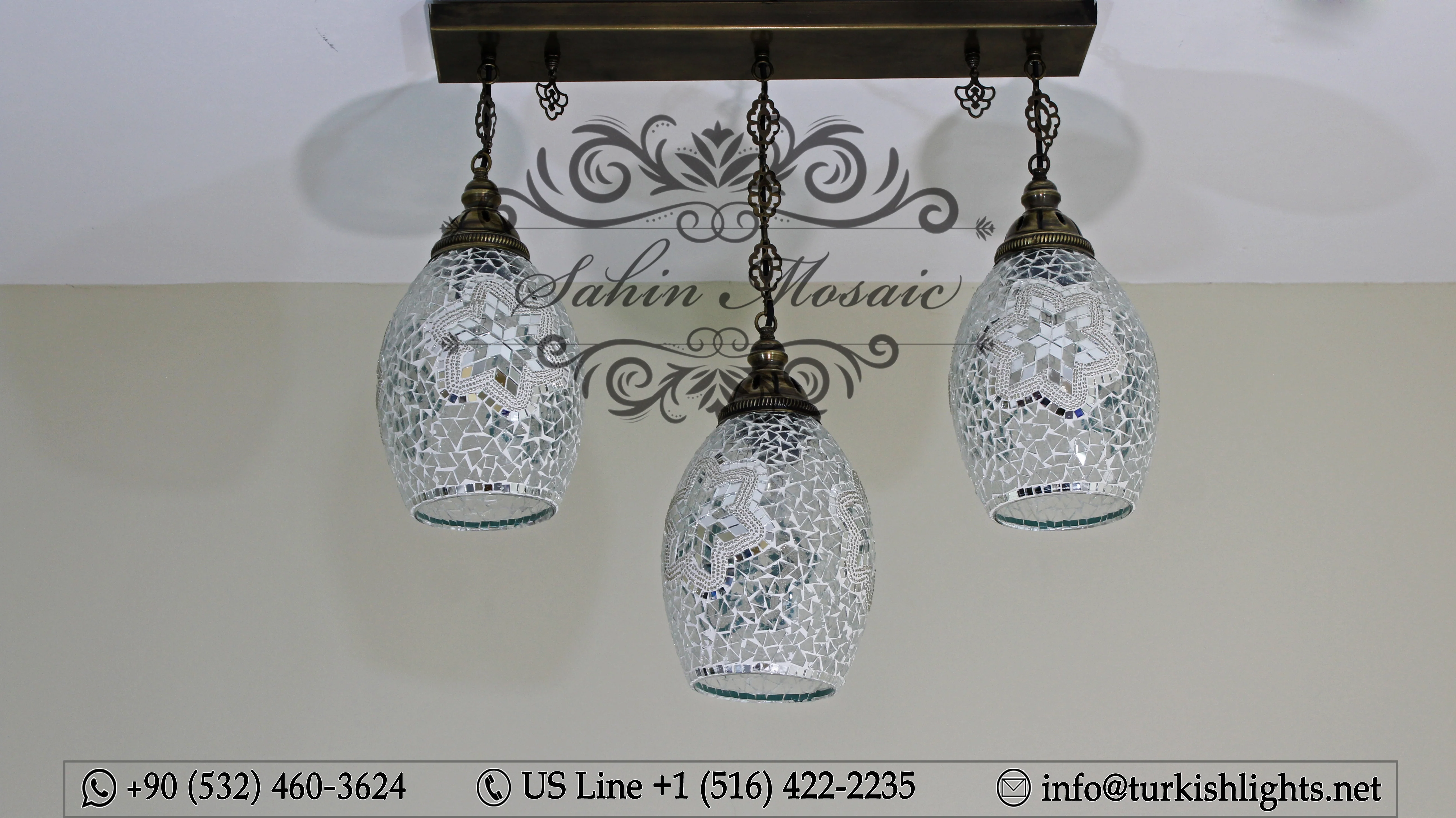 Kitchen Island Pendant With 3 Globes, ID:108 - Image 4