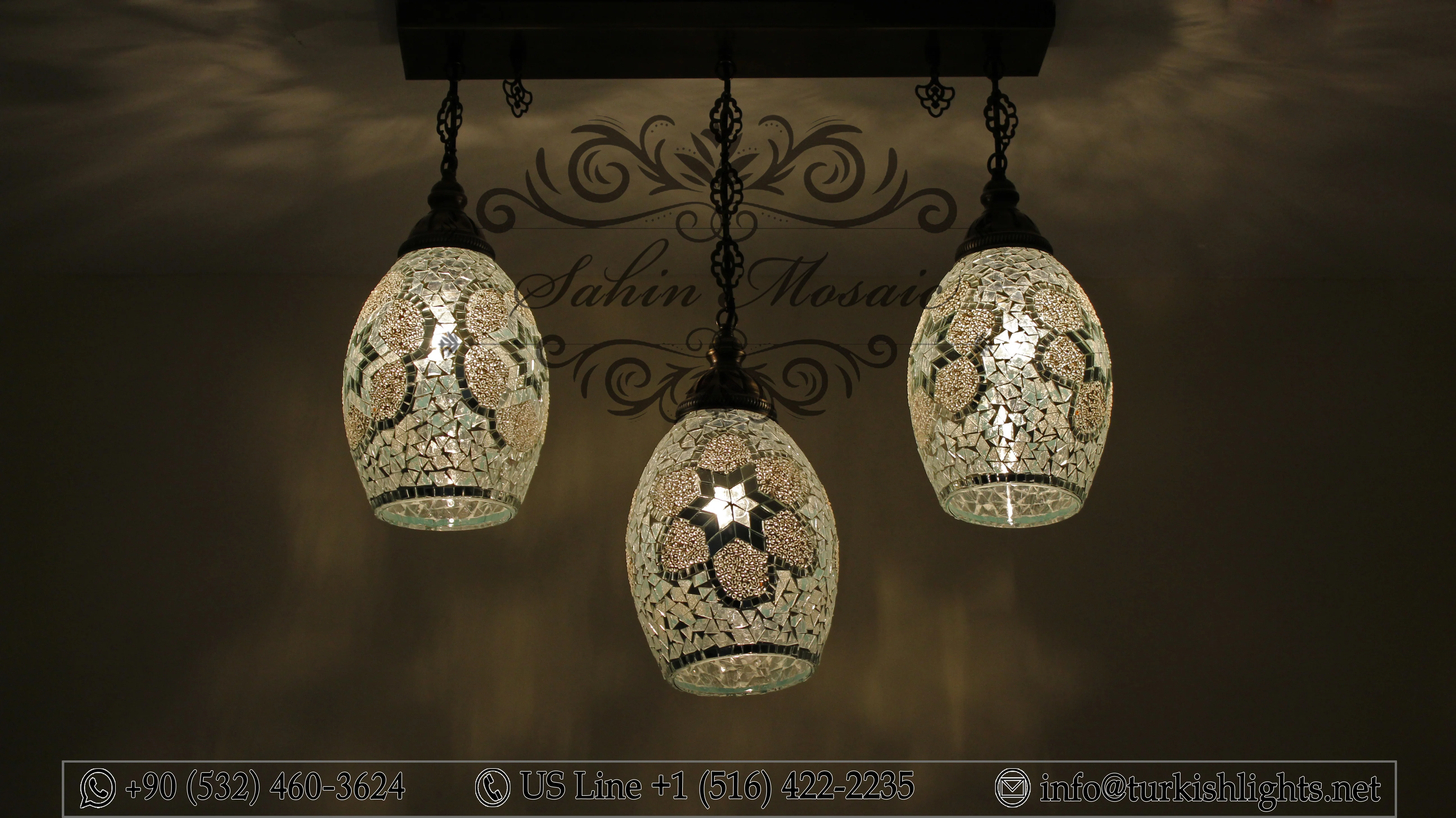 Kitchen Island Pendant With 3 Globes, ID:108 - Image 5