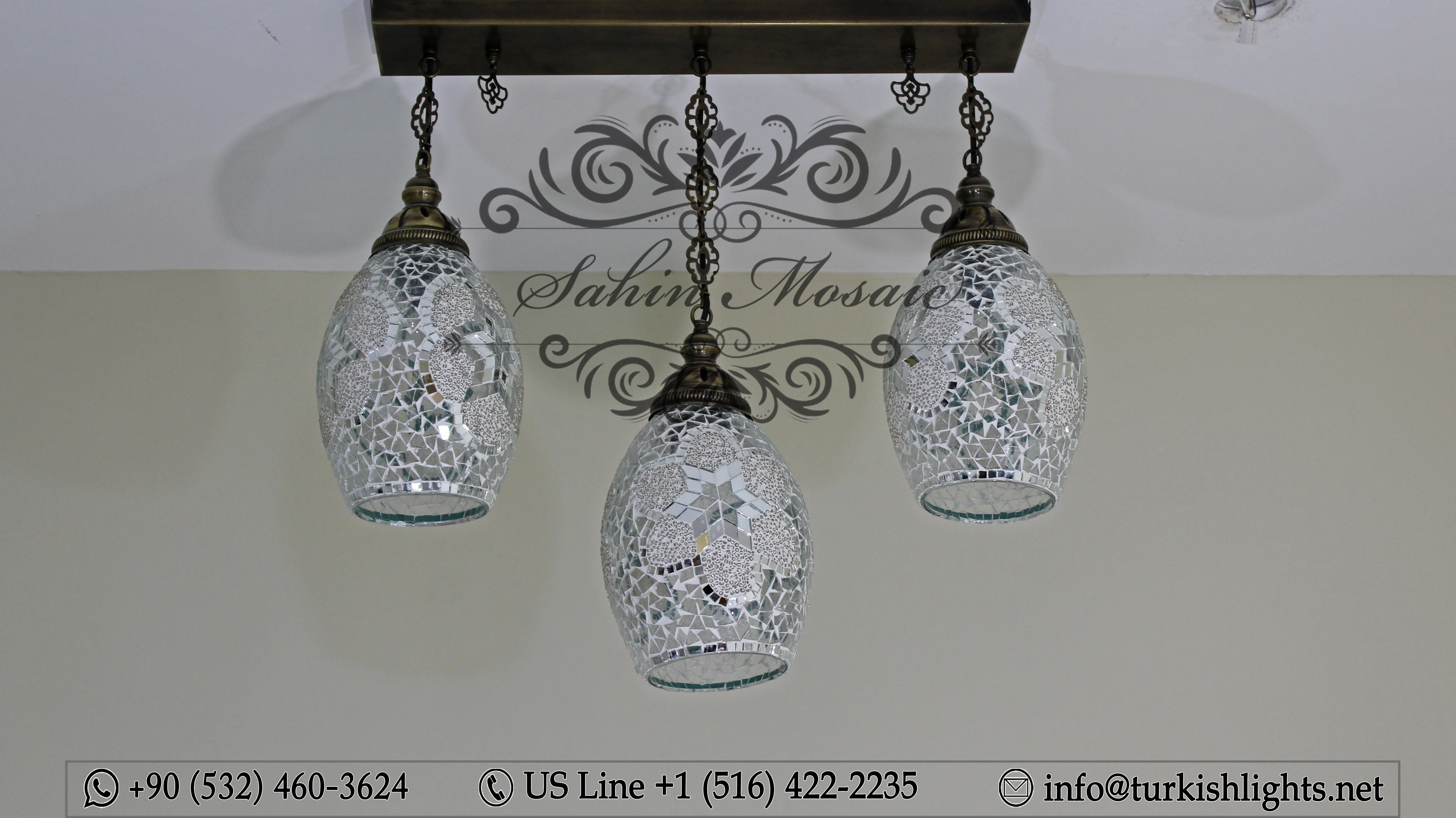 Kitchen Island Pendant With 3 Globes, ID:108 - Image 6