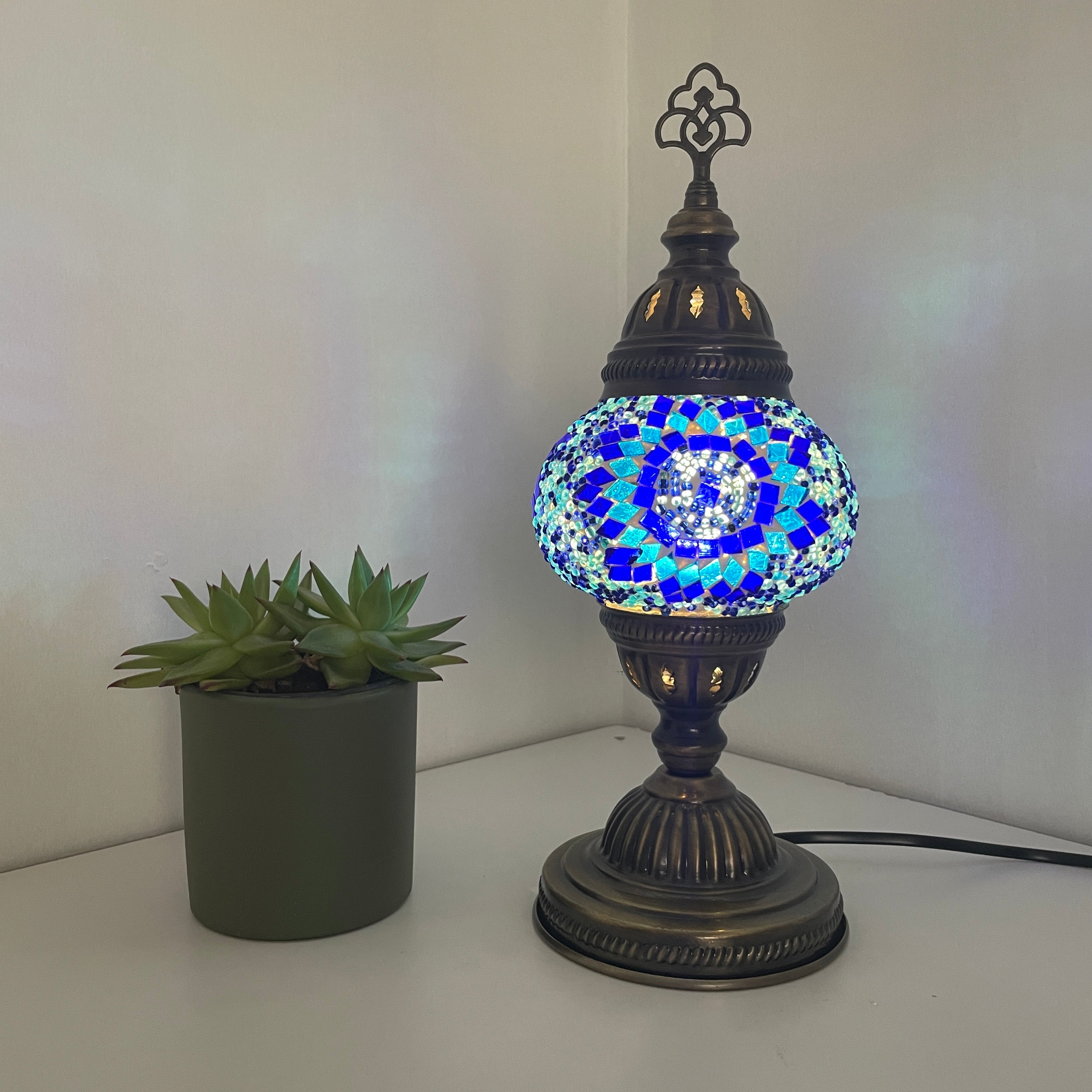 Turkish Mosaic Table Lamp Fixtures | Compatible with Medium & Large Globes - Image 21
