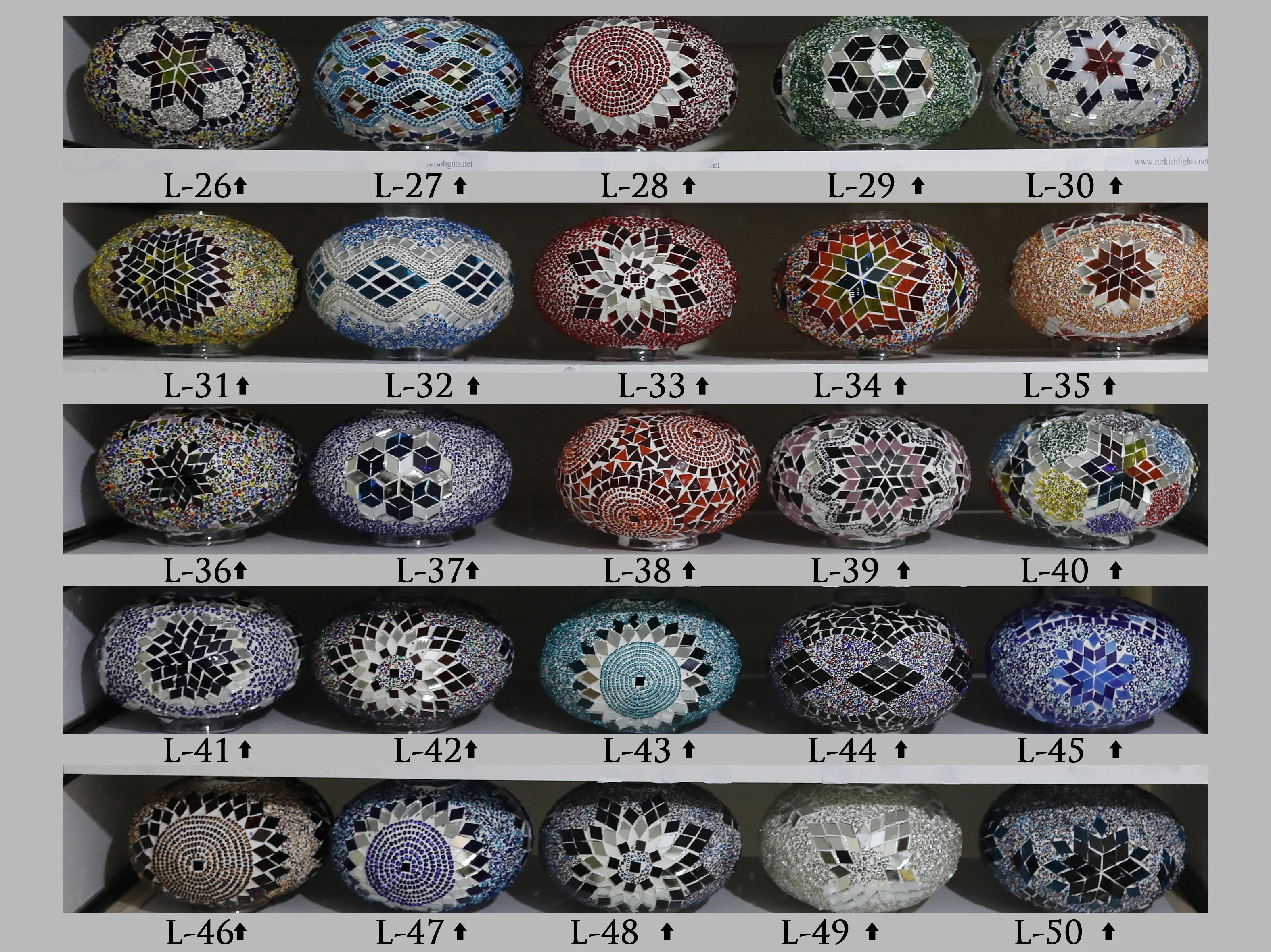 7 Ball Turkish Mosaic Chandelier - Water Drop Design with Large Globes, ID: H7L-01 - Image 11