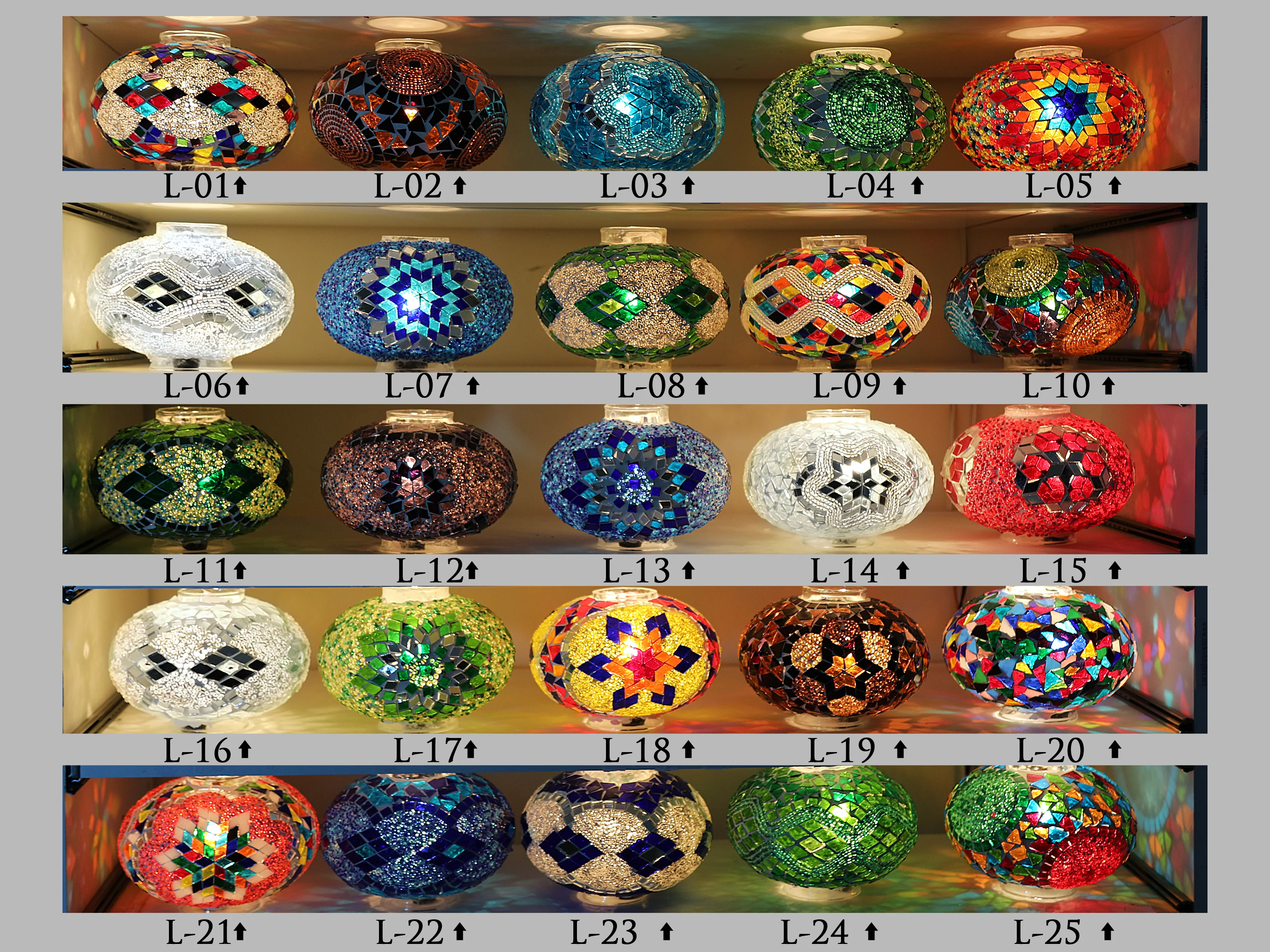 7 Ball Turkish Mosaic Chandelier - Water Drop Design with Large Globes, ID: H7L-04 - Image 9