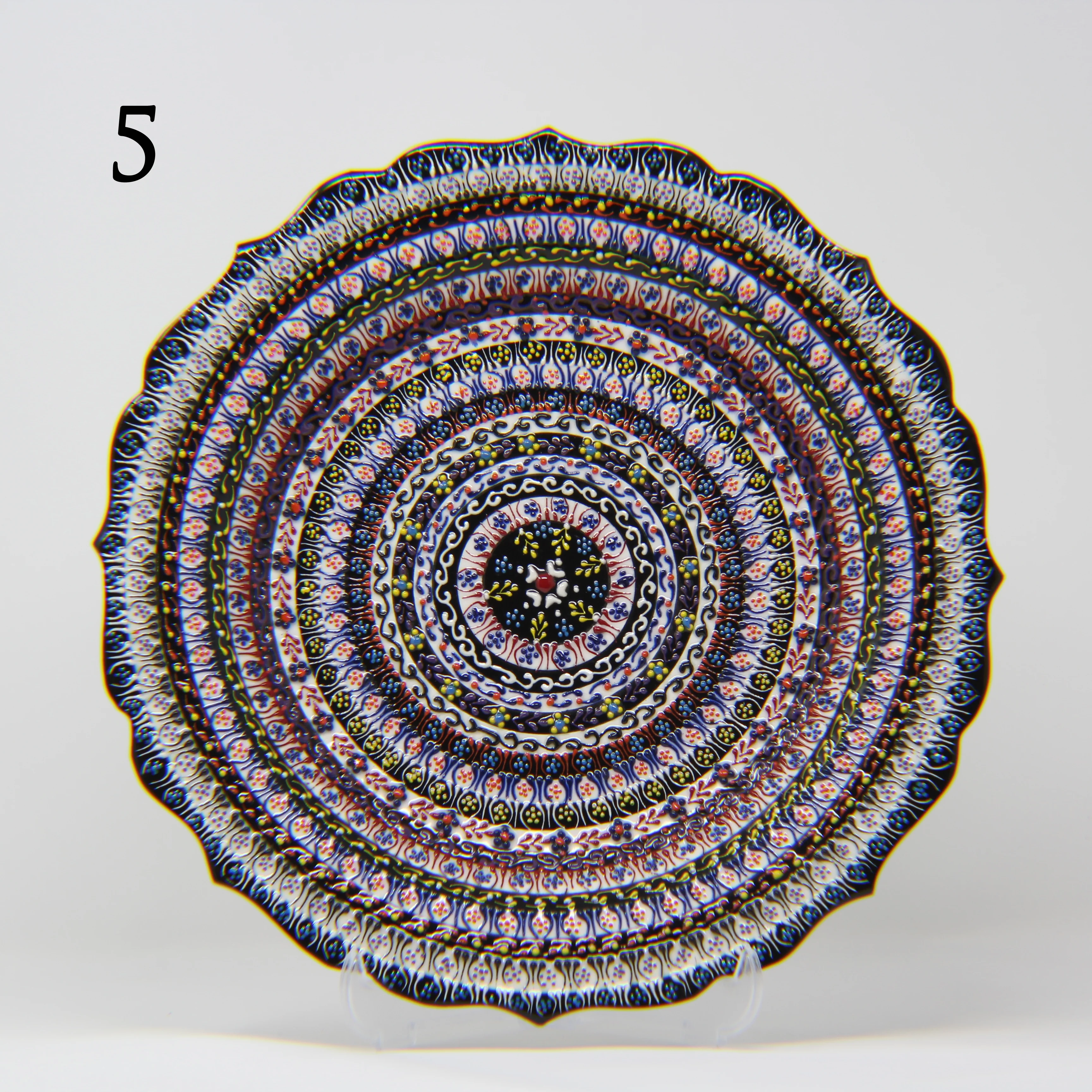 HAND MADE TURKISH CERAMIC PLATE, 30 cm(11.8") P05