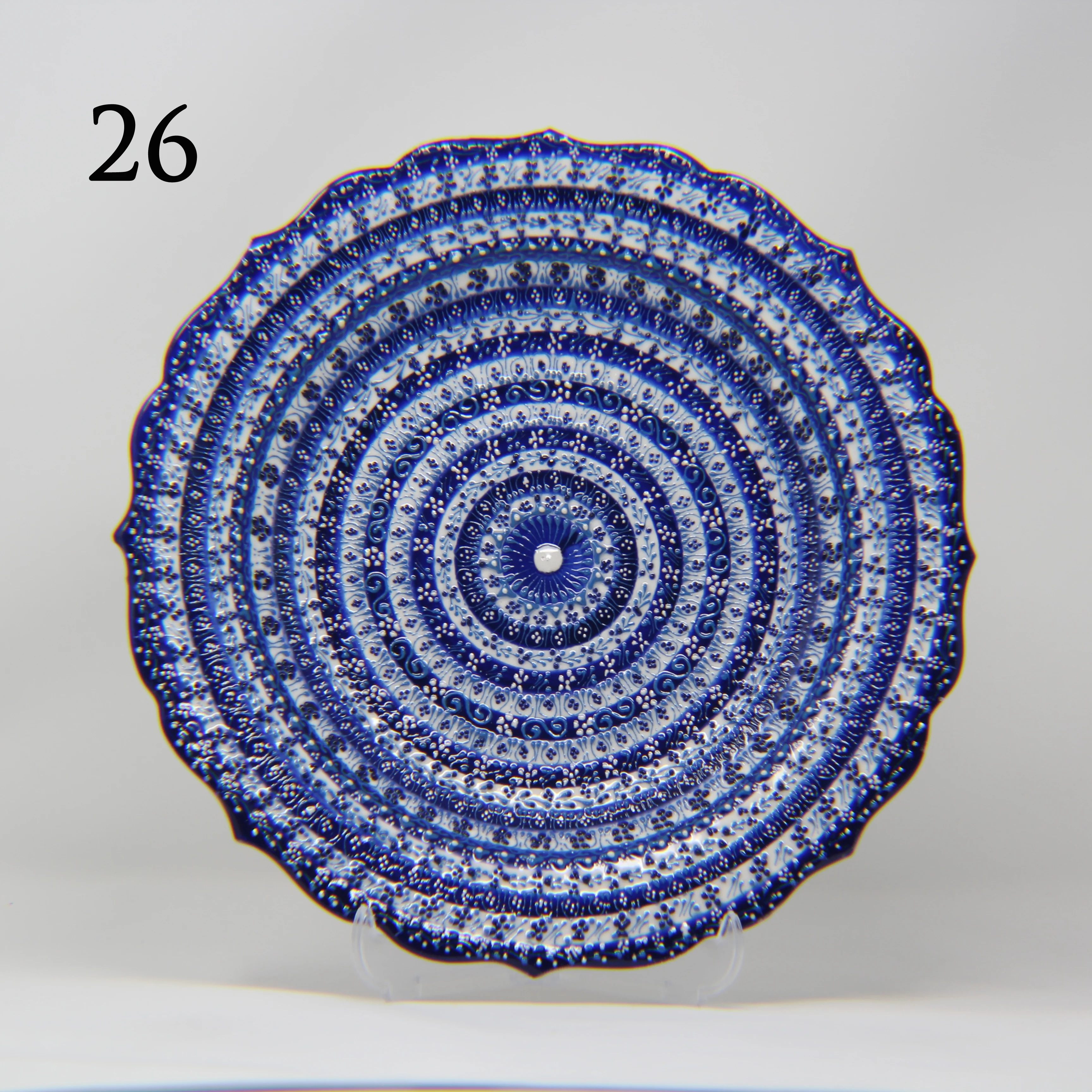 HAND MADE TURKISH CERAMIC PLATE, 30 cm(11.8") no26