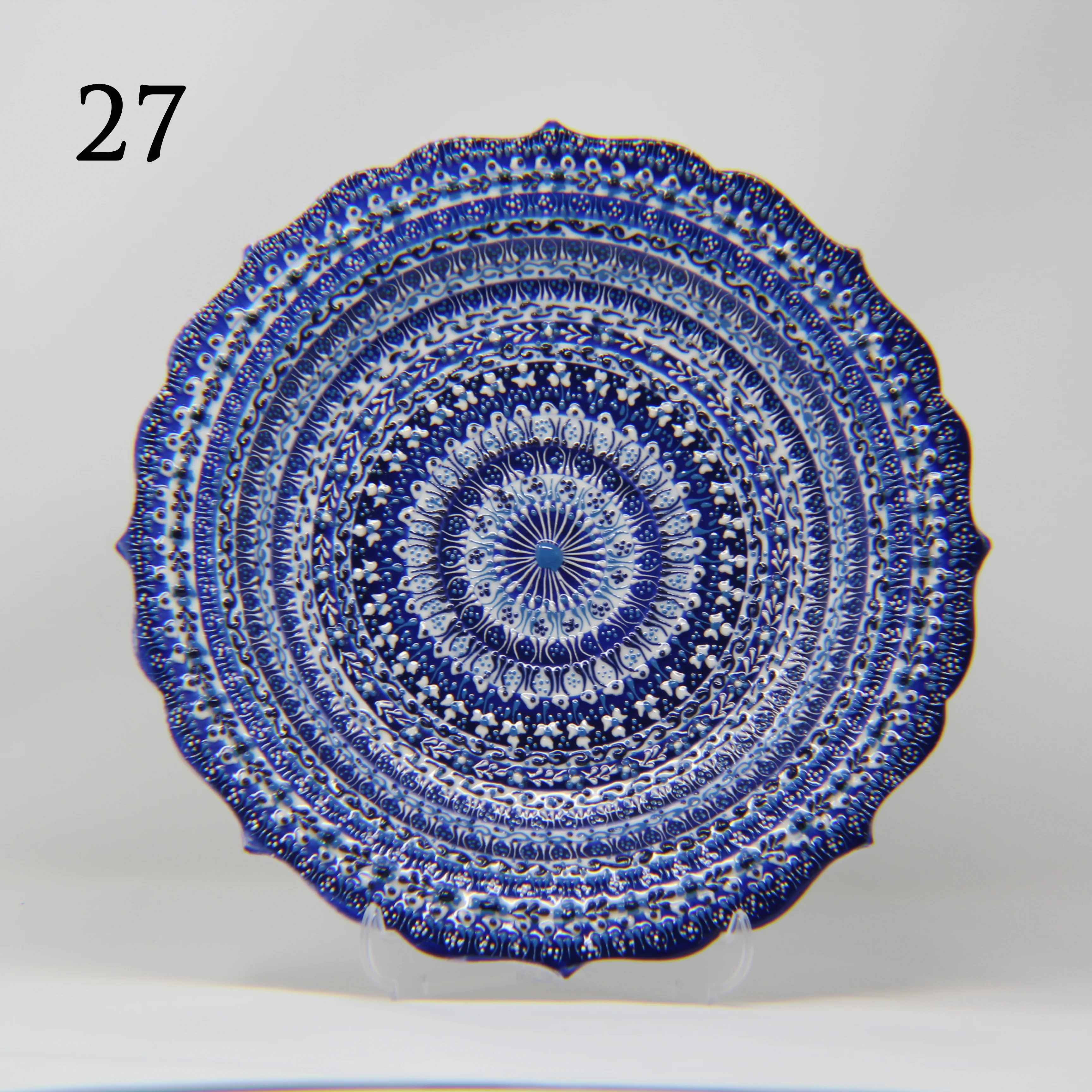 HAND MADE TURKISH CERAMIC PLATE, 30 cm(11.8") no27