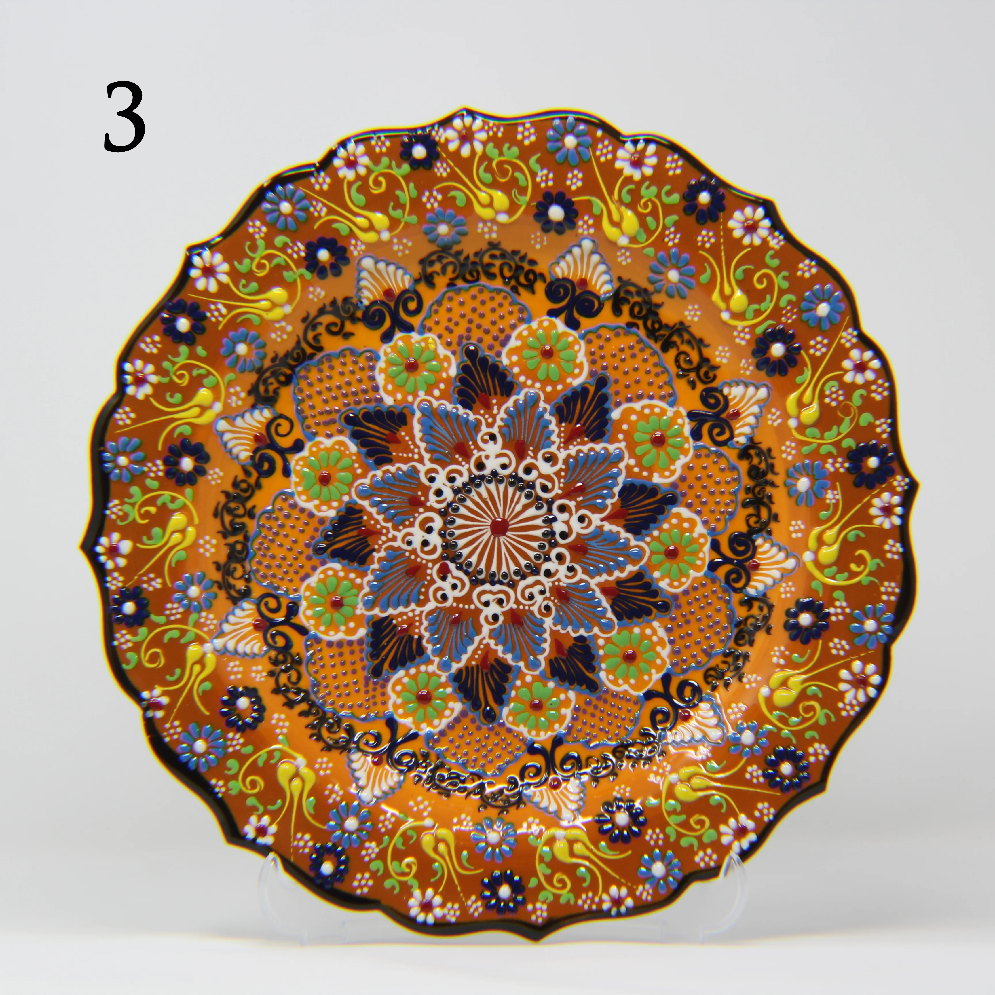 HAND MADE TURKISH CERAMIC PLATE, 30 cm(11.8") P03