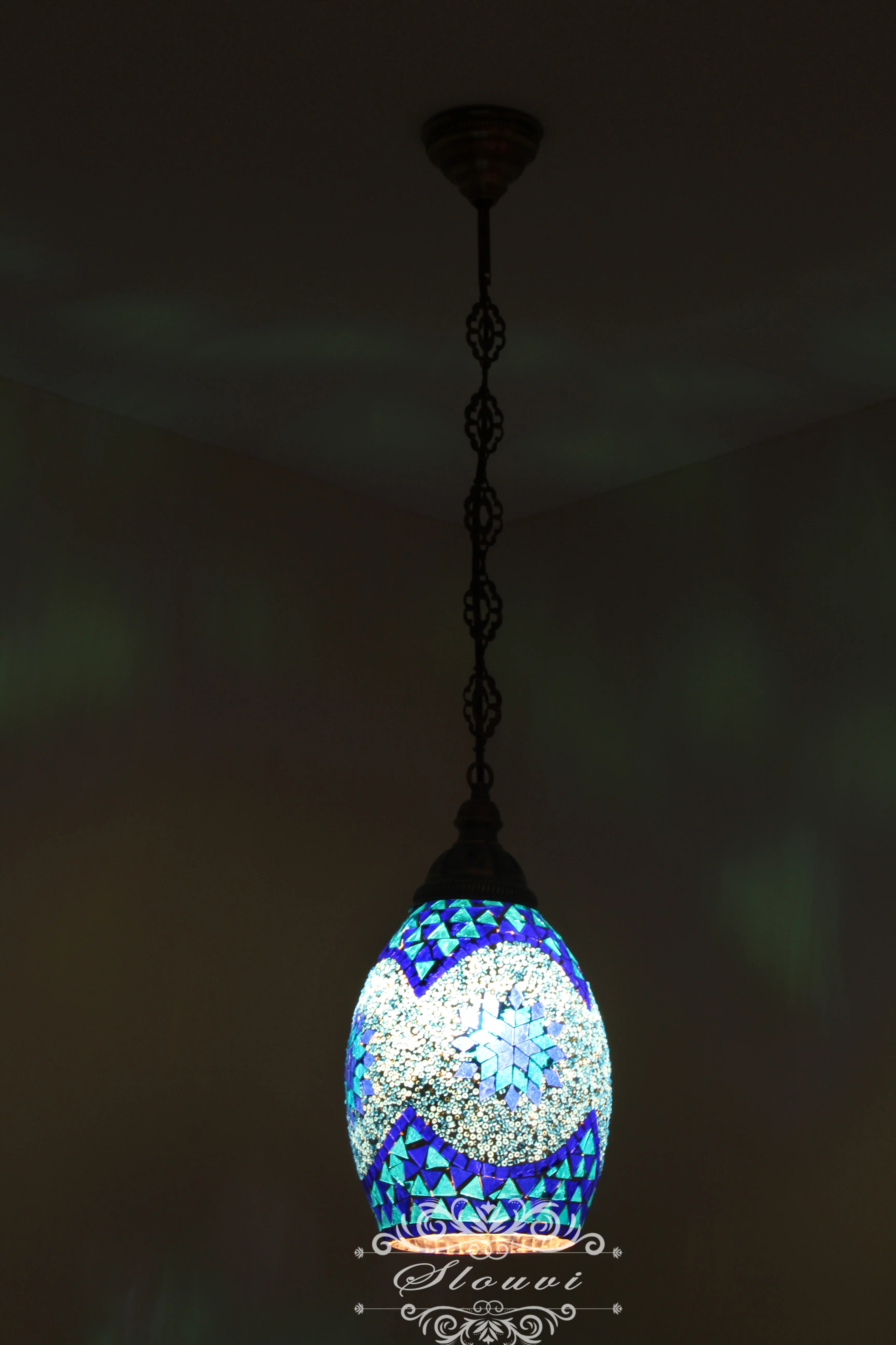 Turkish Mosaic Kitchen Island Pendant ID: KIP10329 - Image 4