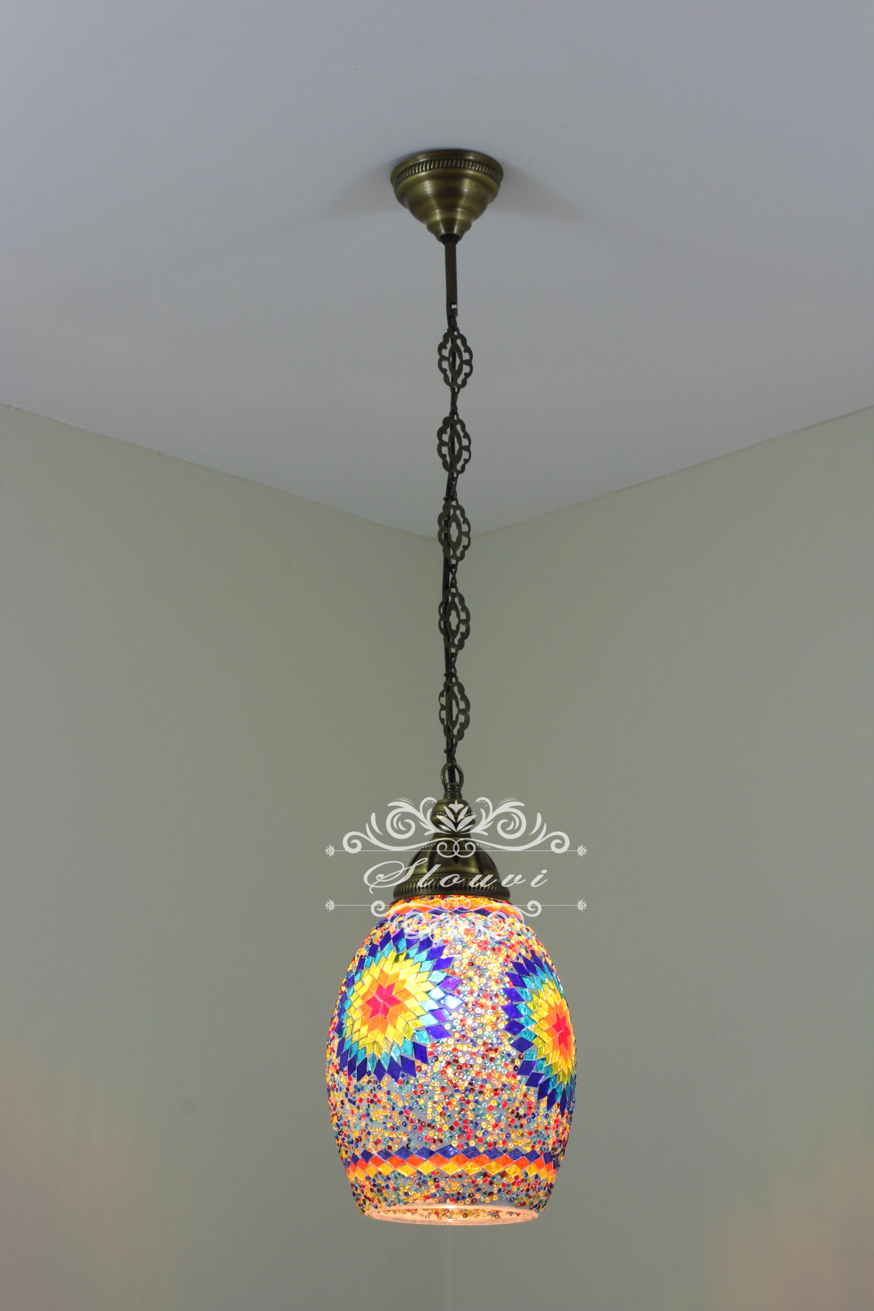 Turkish Mosaic Kitchen Island Pendant ID: KIP10333 - Image 3