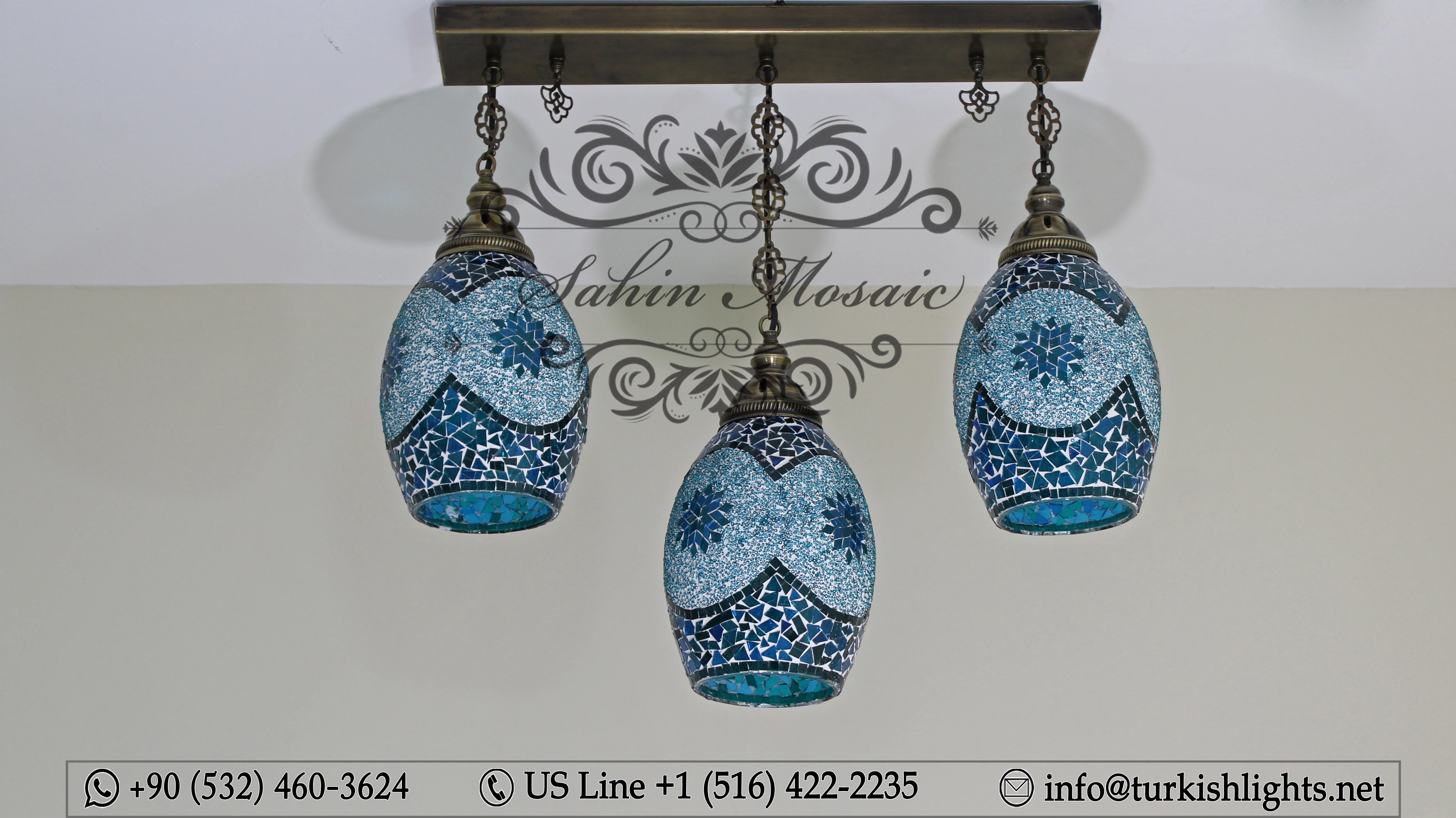 Kitchen Island Pendant With 3 Globes, ID:108 - Image 4