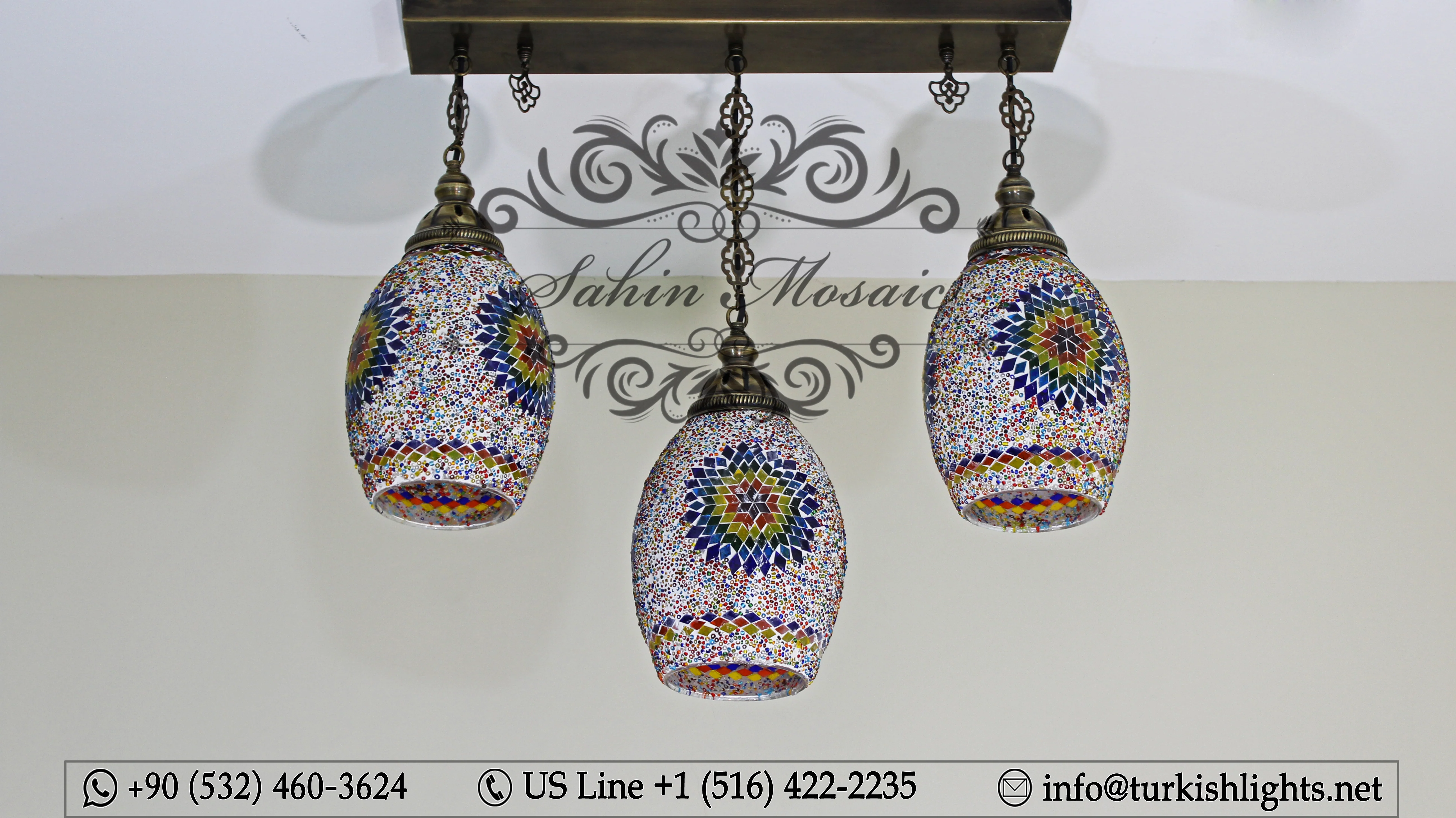 Kitchen Island Pendant With 3 Globes, ID:108 - Image 6