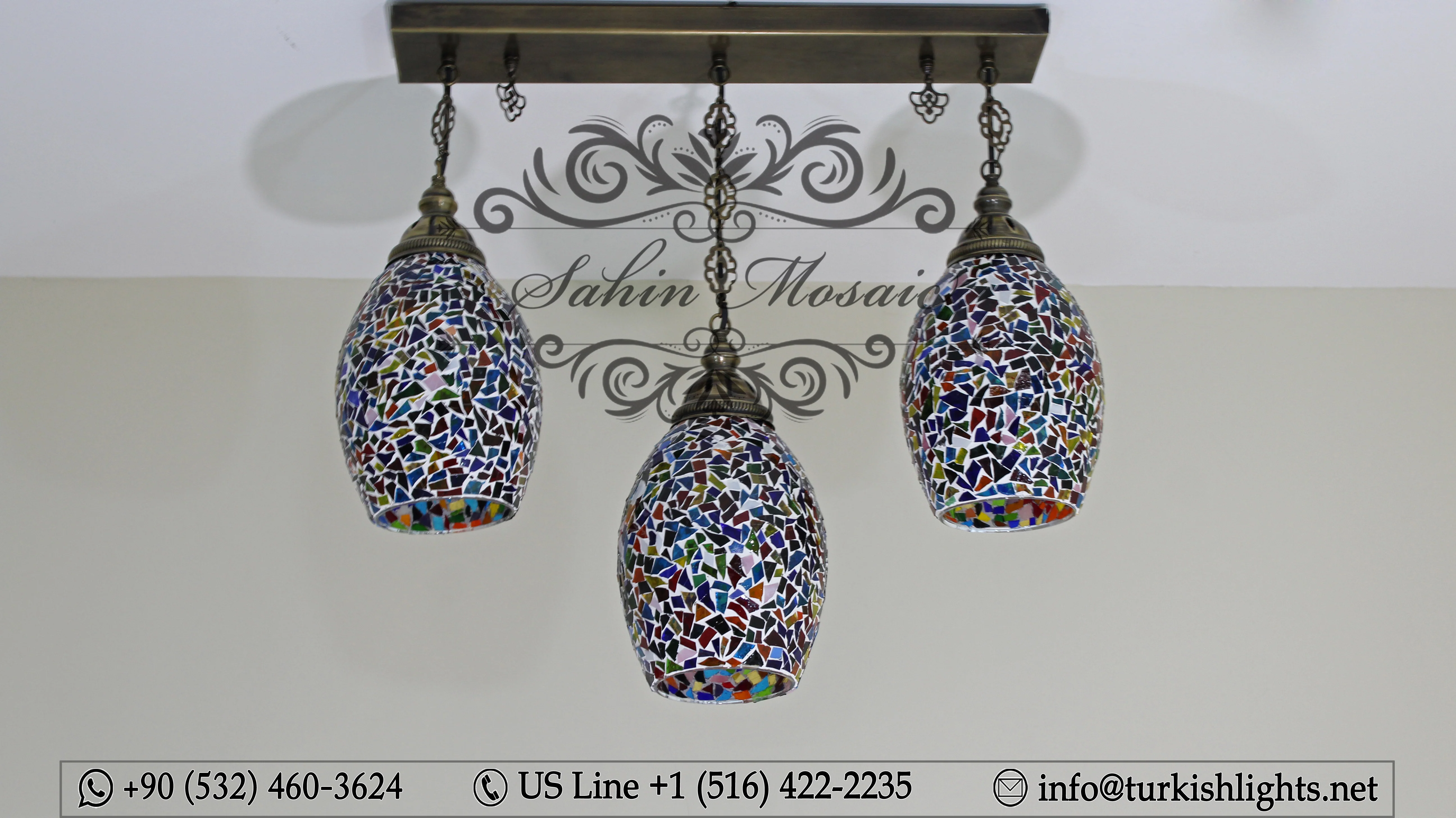 Kitchen Island Pendant With 3 Globes, ID:108 - Image 8