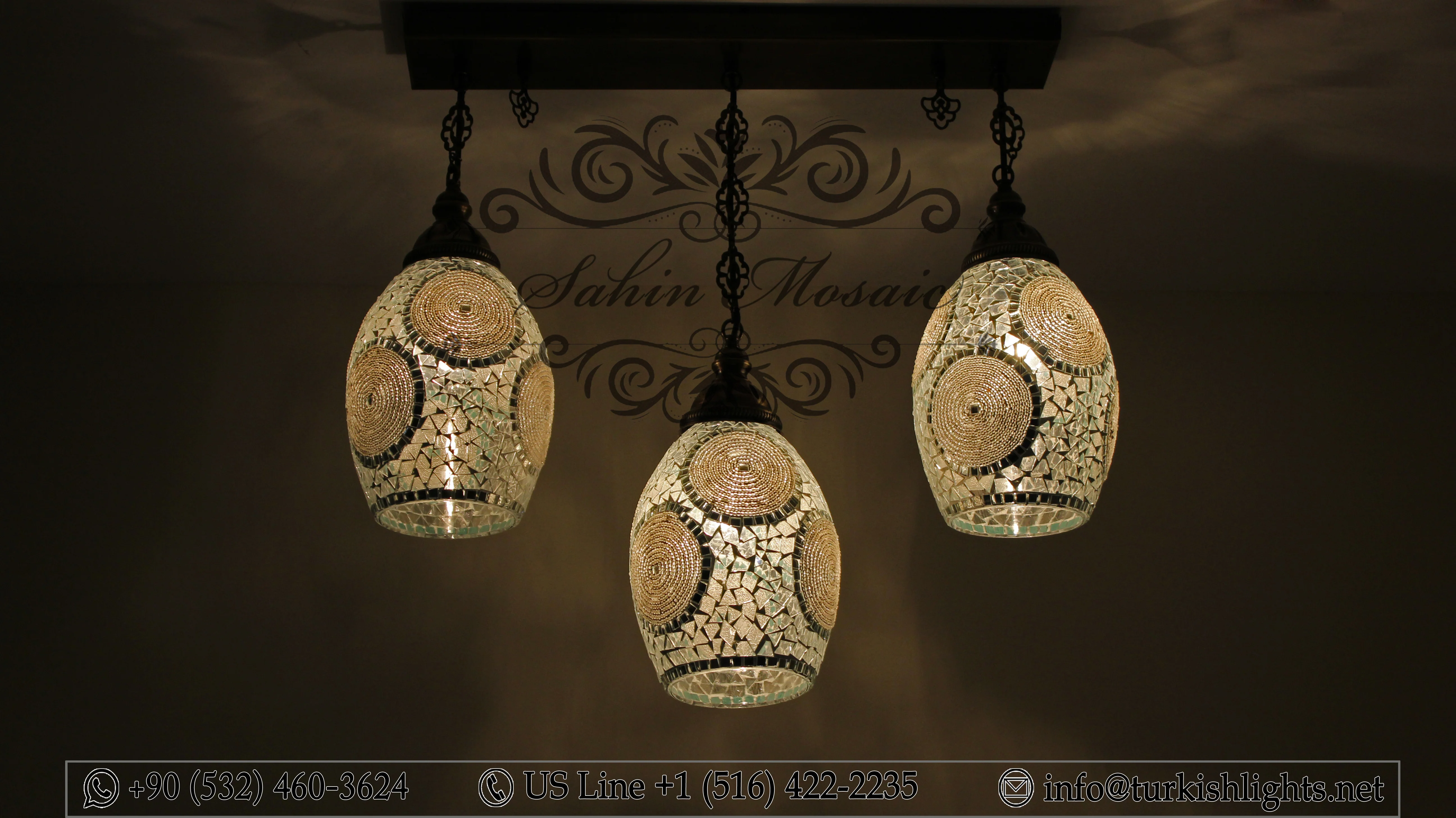 Kitchen Island Pendant With 3 Globes, ID:108