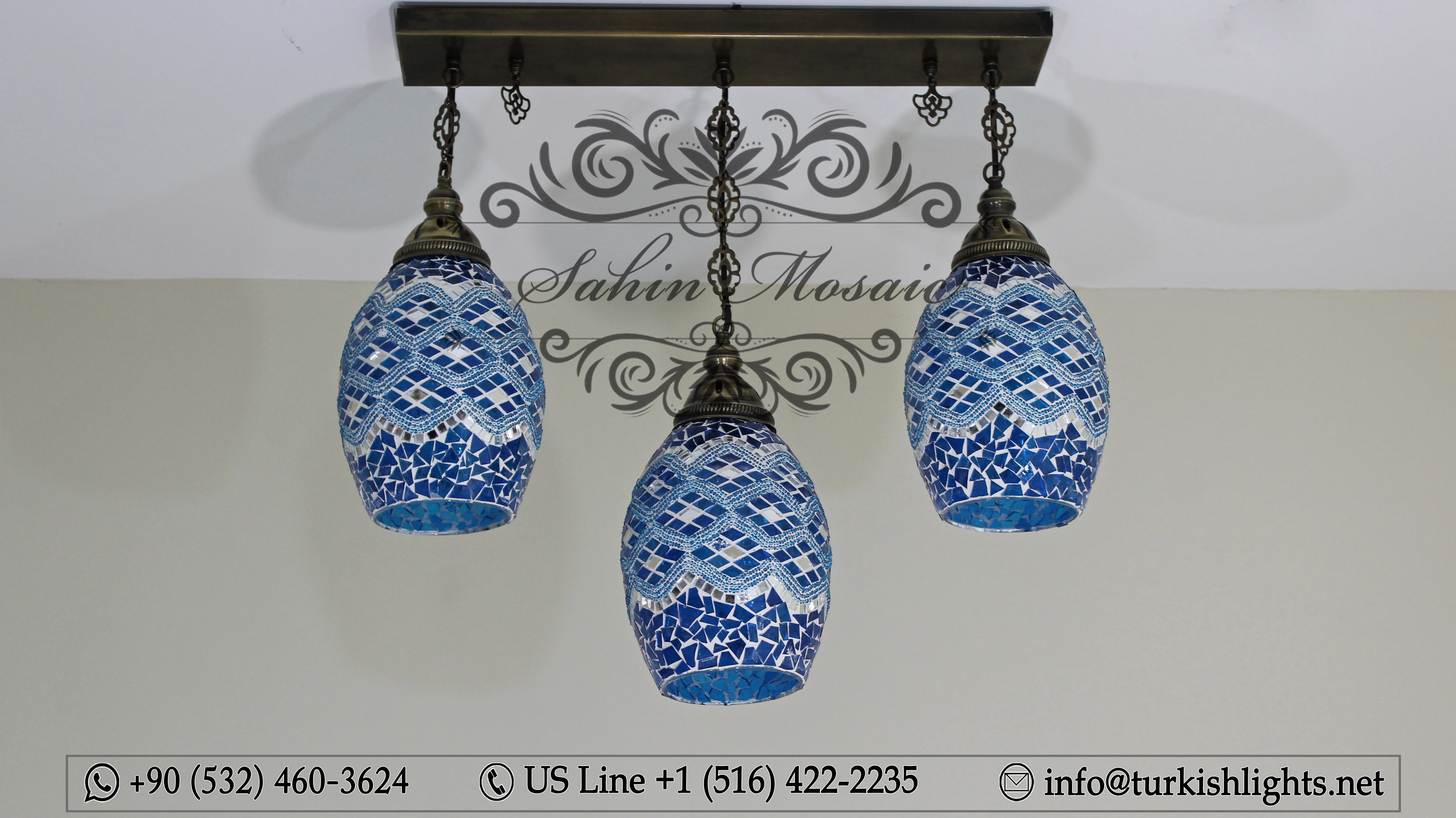 Kitchen Island Pendant With 3 Globes, ID:108 - Image 4