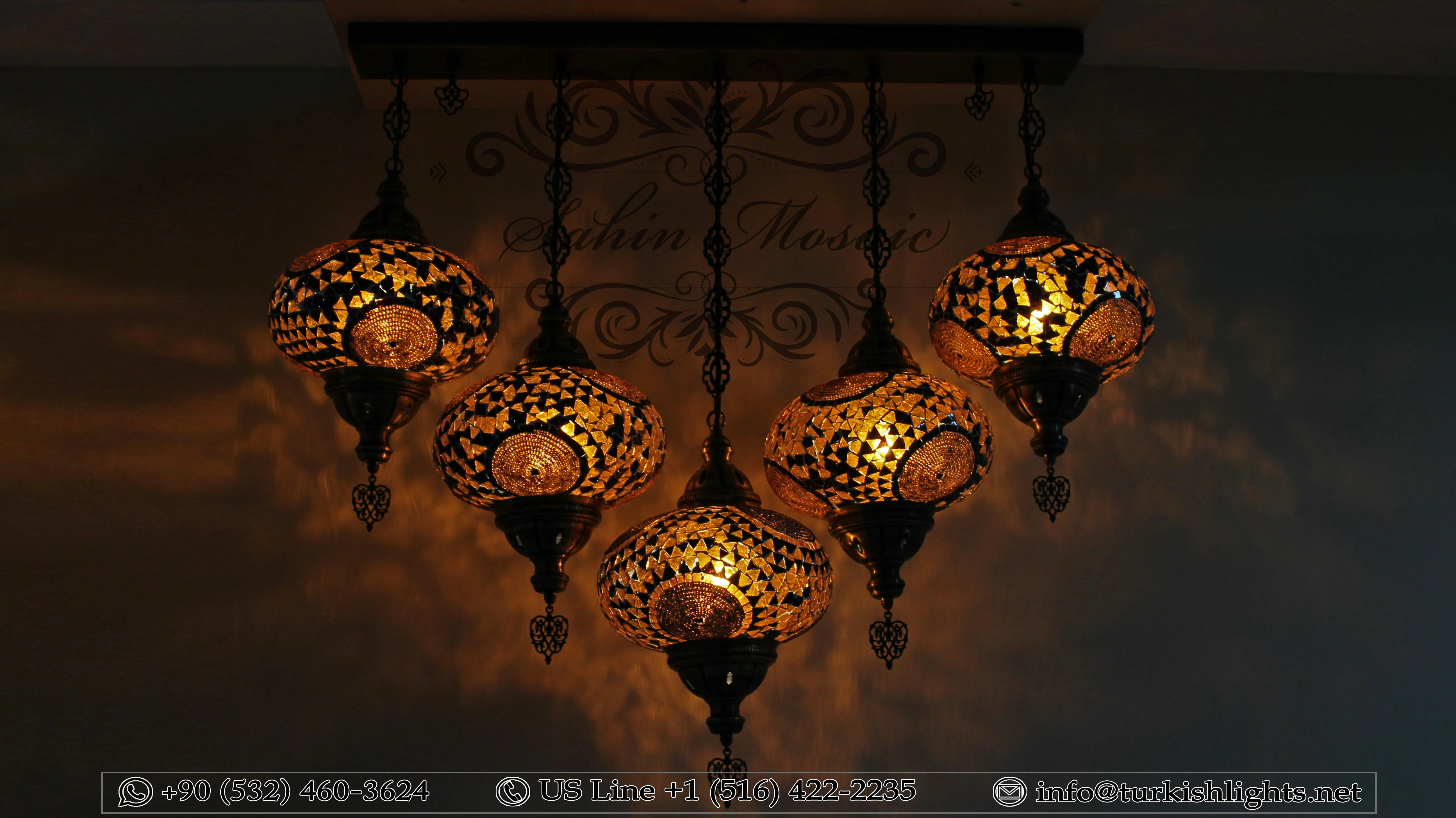 Kitchen Island Pendant With 5 Extra Large Globes, ID: 104 - Image 5
