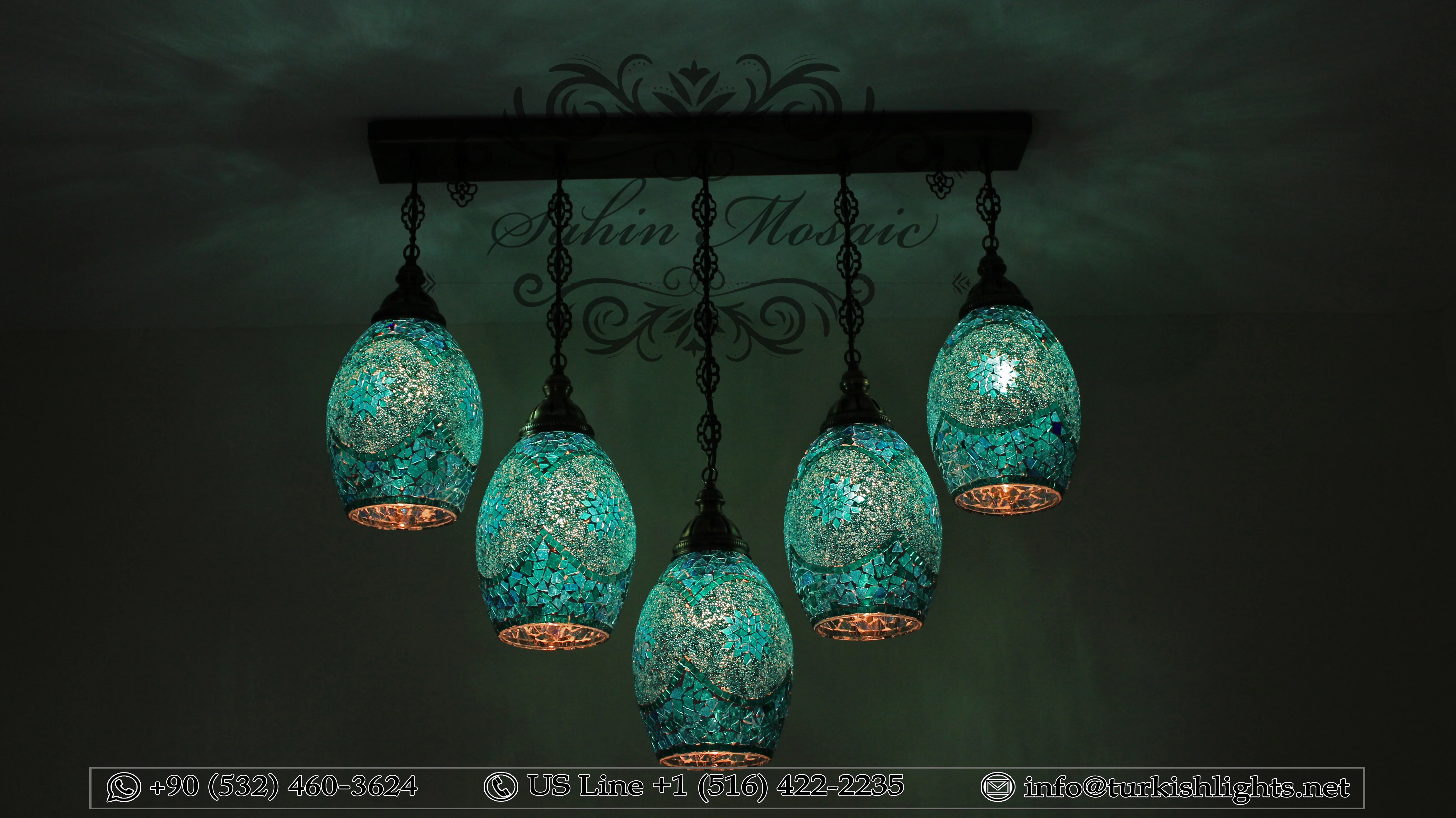 Kitchen Island Pendant With 5 Globes, ID:105 - Image 4