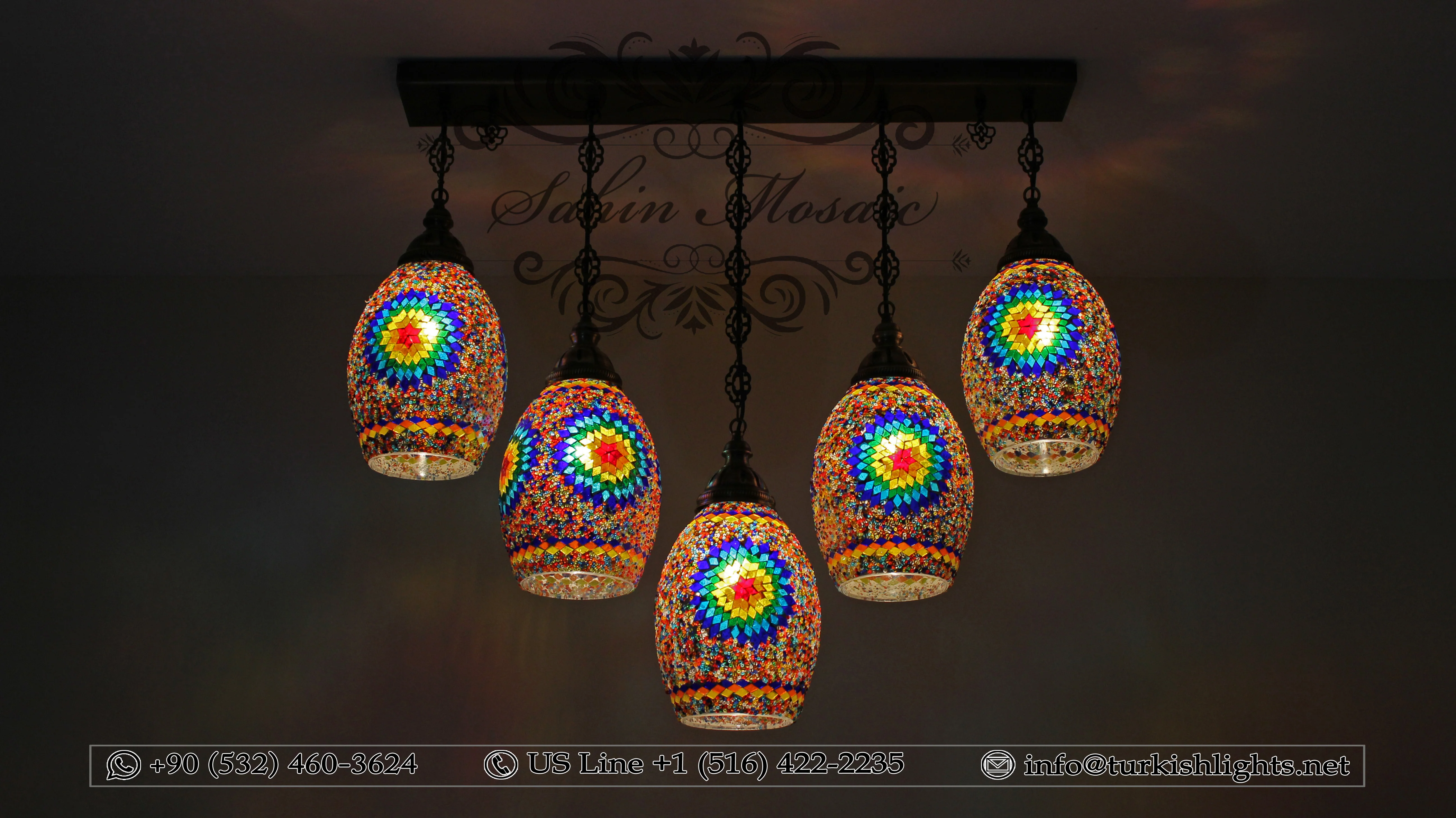 Kitchen Island Pendant With 5 Globes, ID:105 - Image 5