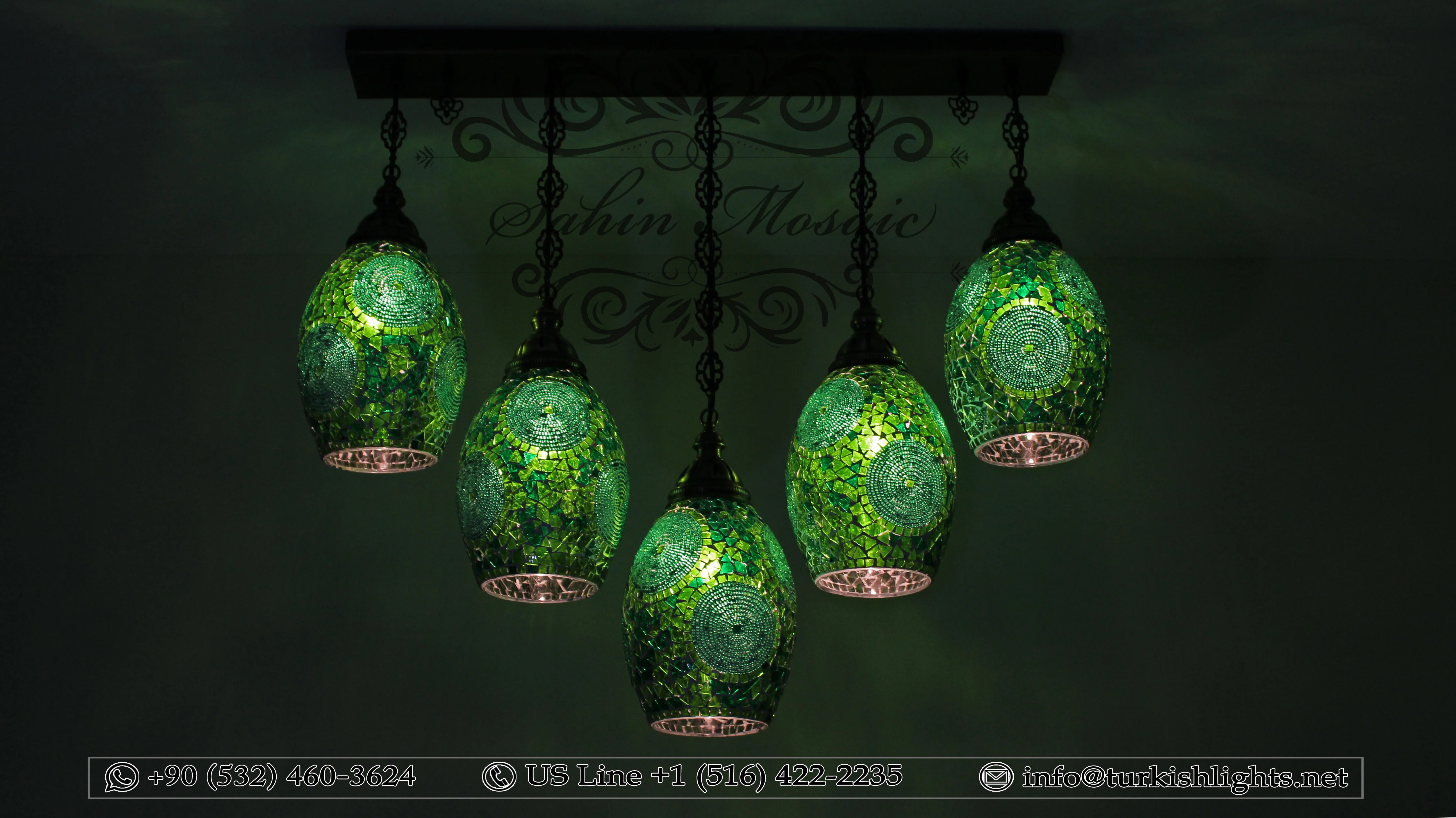 Kitchen Island Pendant With 5 Globes, ID:105 - Image 5