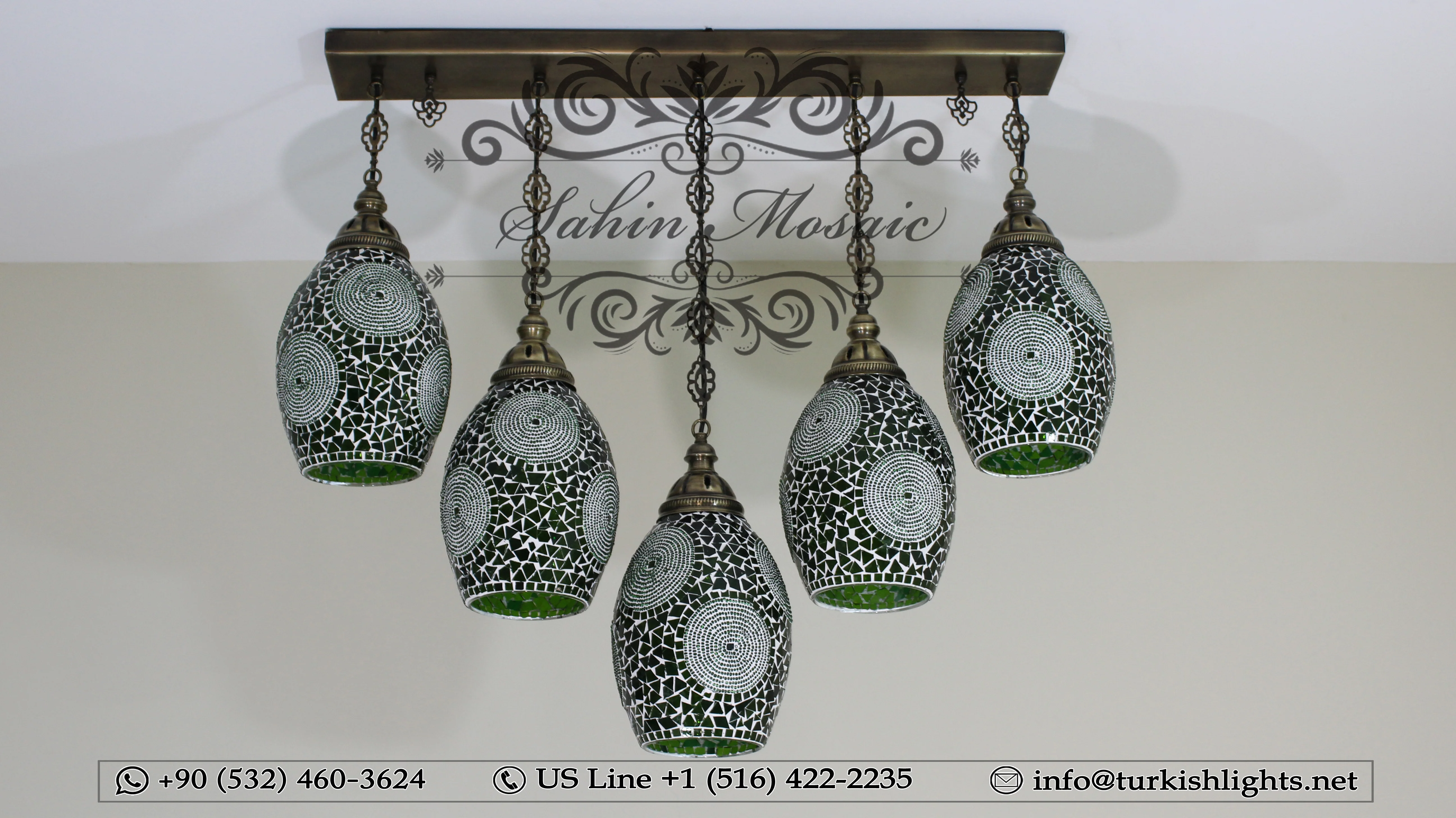 Kitchen Island Pendant With 5 Globes, ID:105 - Image 6