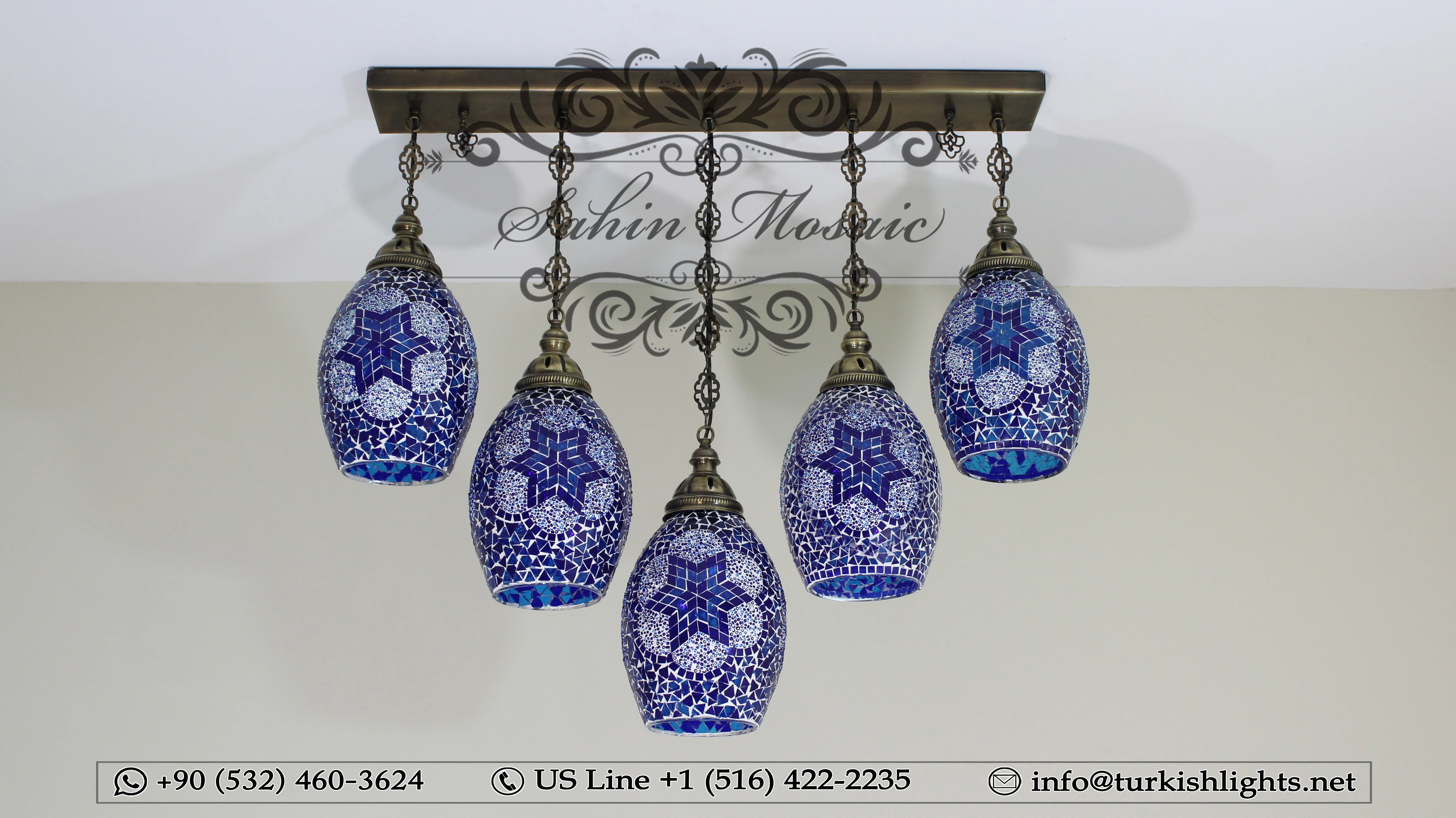 Kitchen Island Pendant With 5 Globes, ID:105 - Image 3