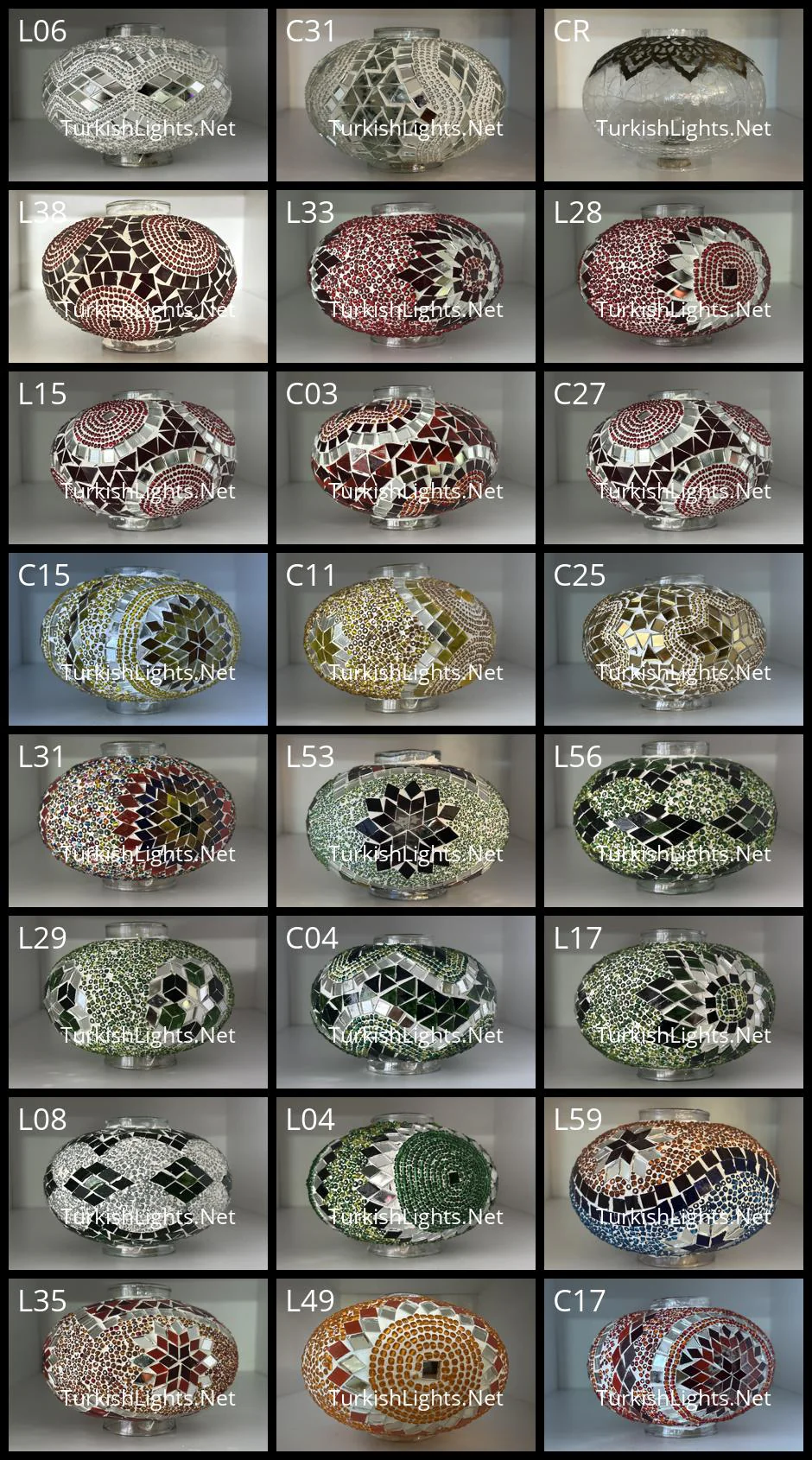 Large Size Turkish Mosaic Replacement Globes for Chandeliers, Floor Lamps & Table Lamps (No. 3) - Image 11