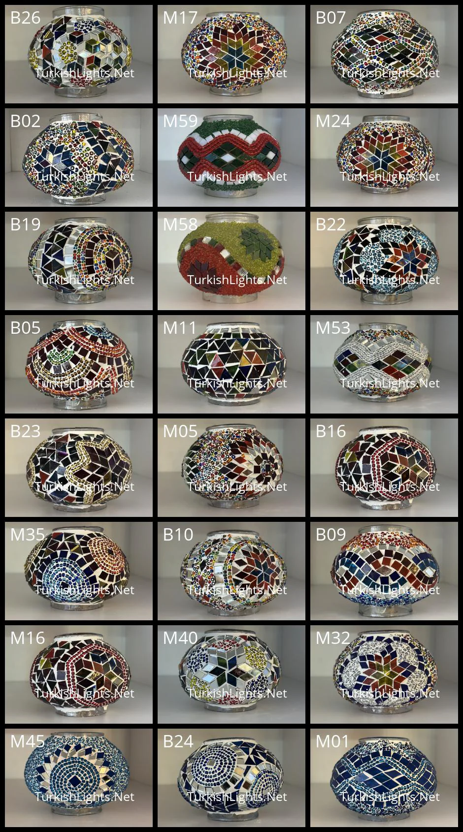 Medium Size Turkish Mosaic Replacement Globes for Chandeliers, Floor Lamps & Table Lamps (No. 2) - Image 10