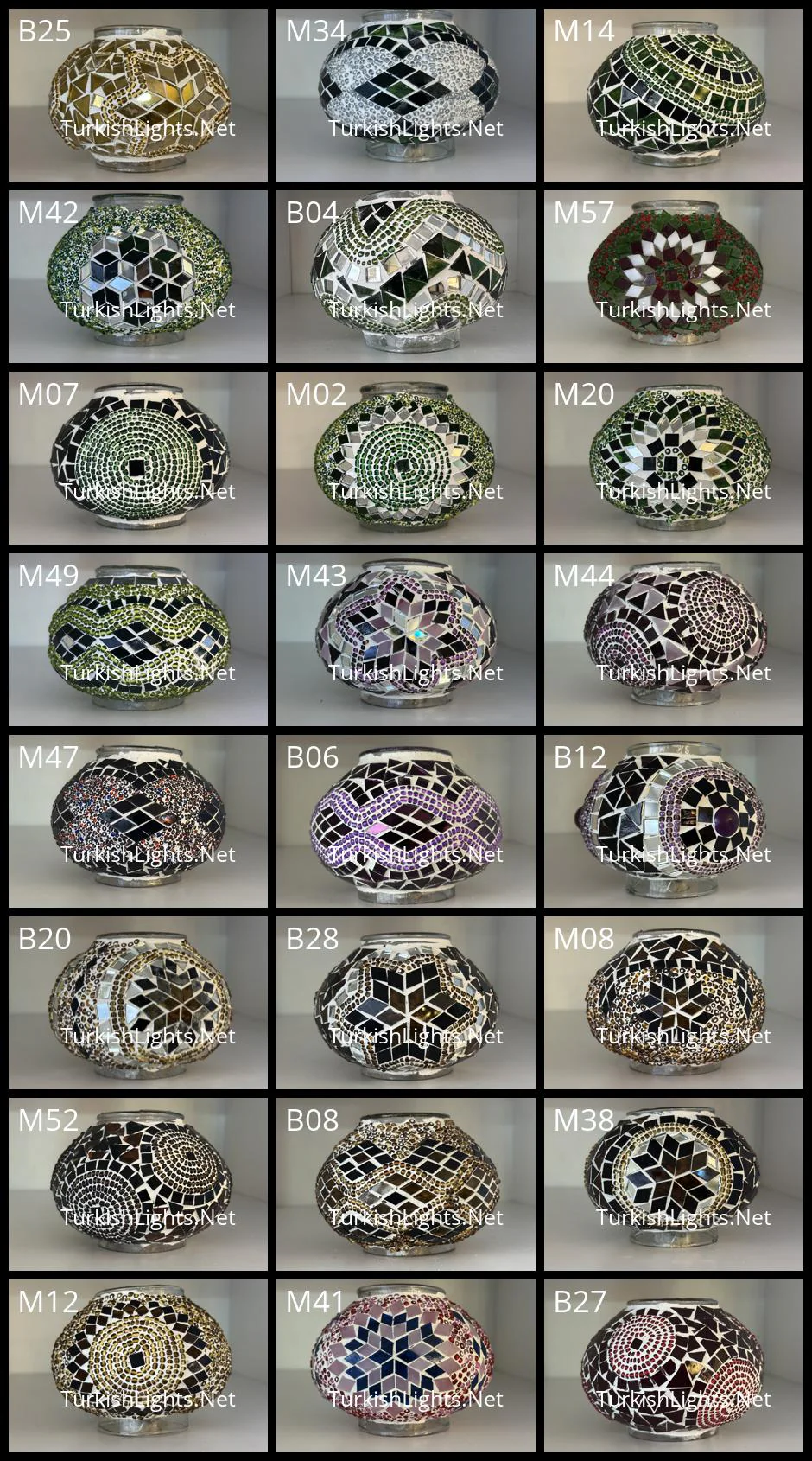 Medium Size Turkish Mosaic Replacement Globes for Chandeliers, Floor Lamps & Table Lamps (No. 2) - Image 11