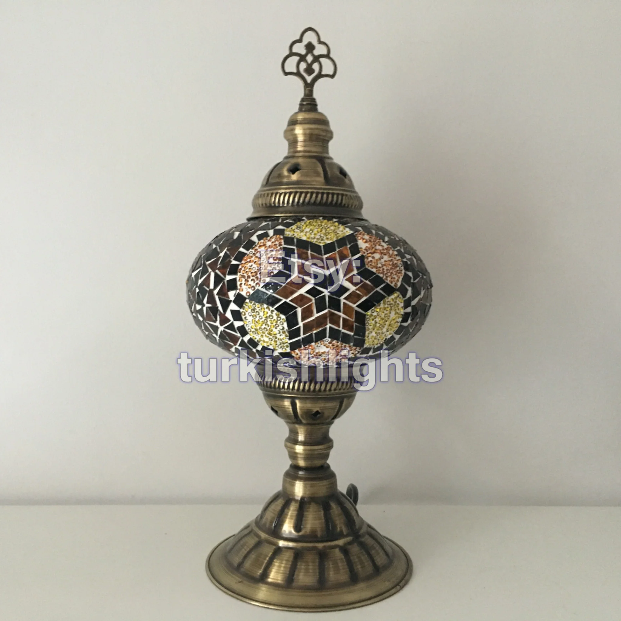 MOSAIC TABLE LAMP - LARGE GLOBE - Image 3