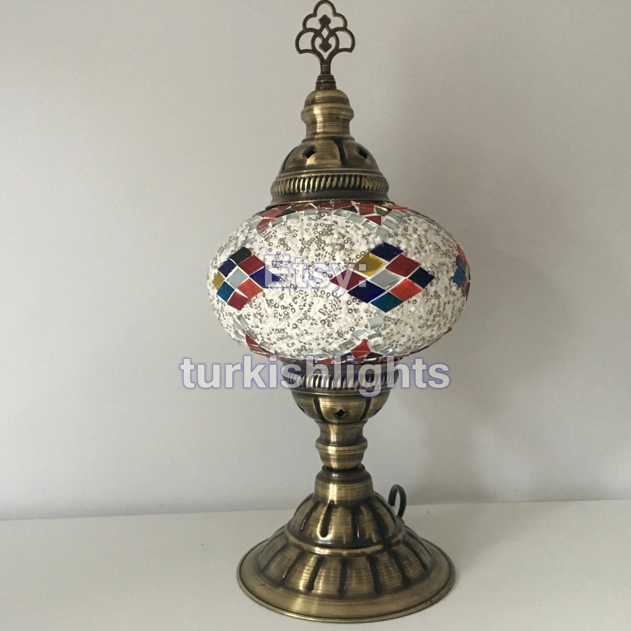 MOSAIC TABLE LAMP - LARGE GLOBE - Image 3