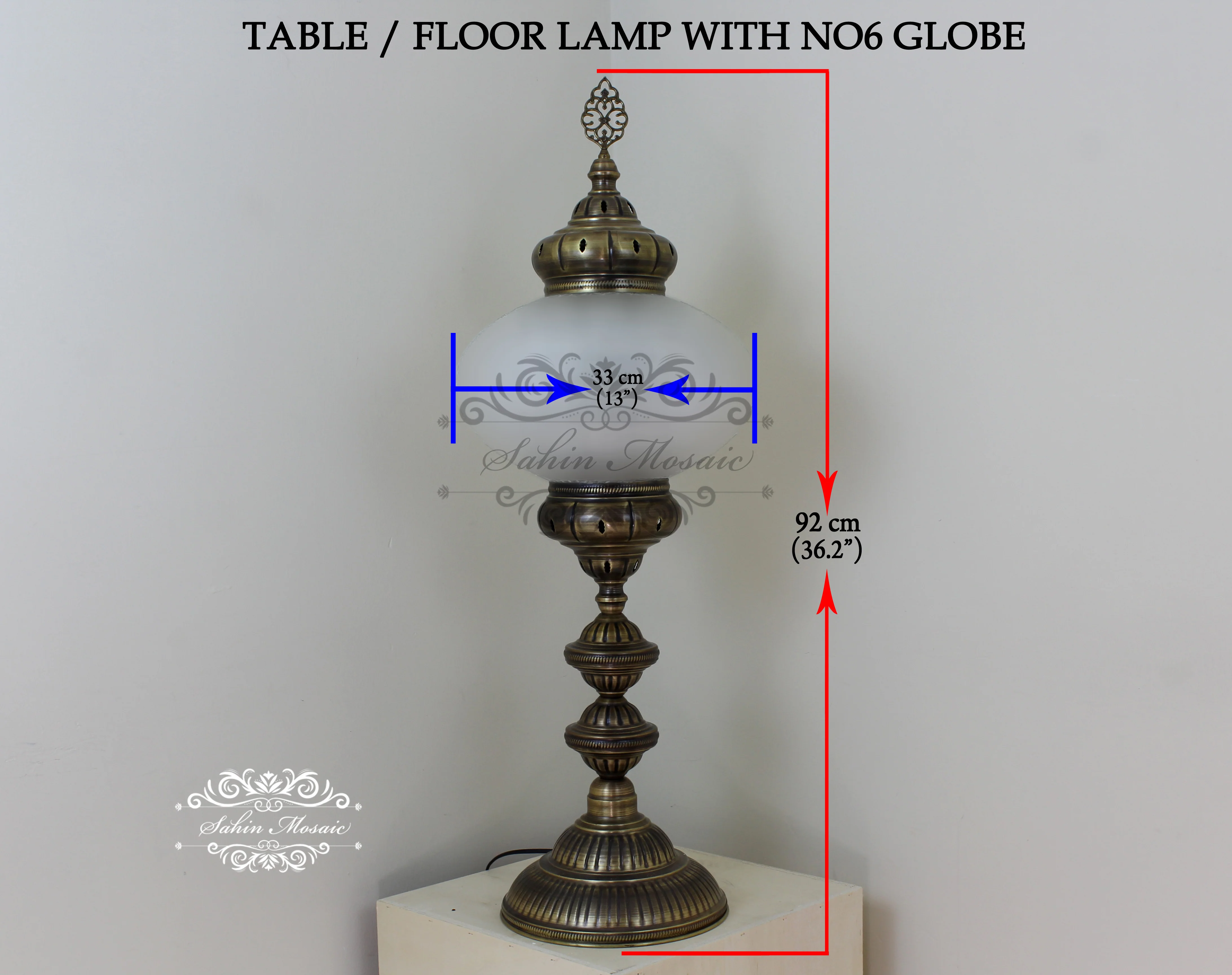 NO6 SIZE MOSAIC FLOOR / TABLE LAMP - Image 4