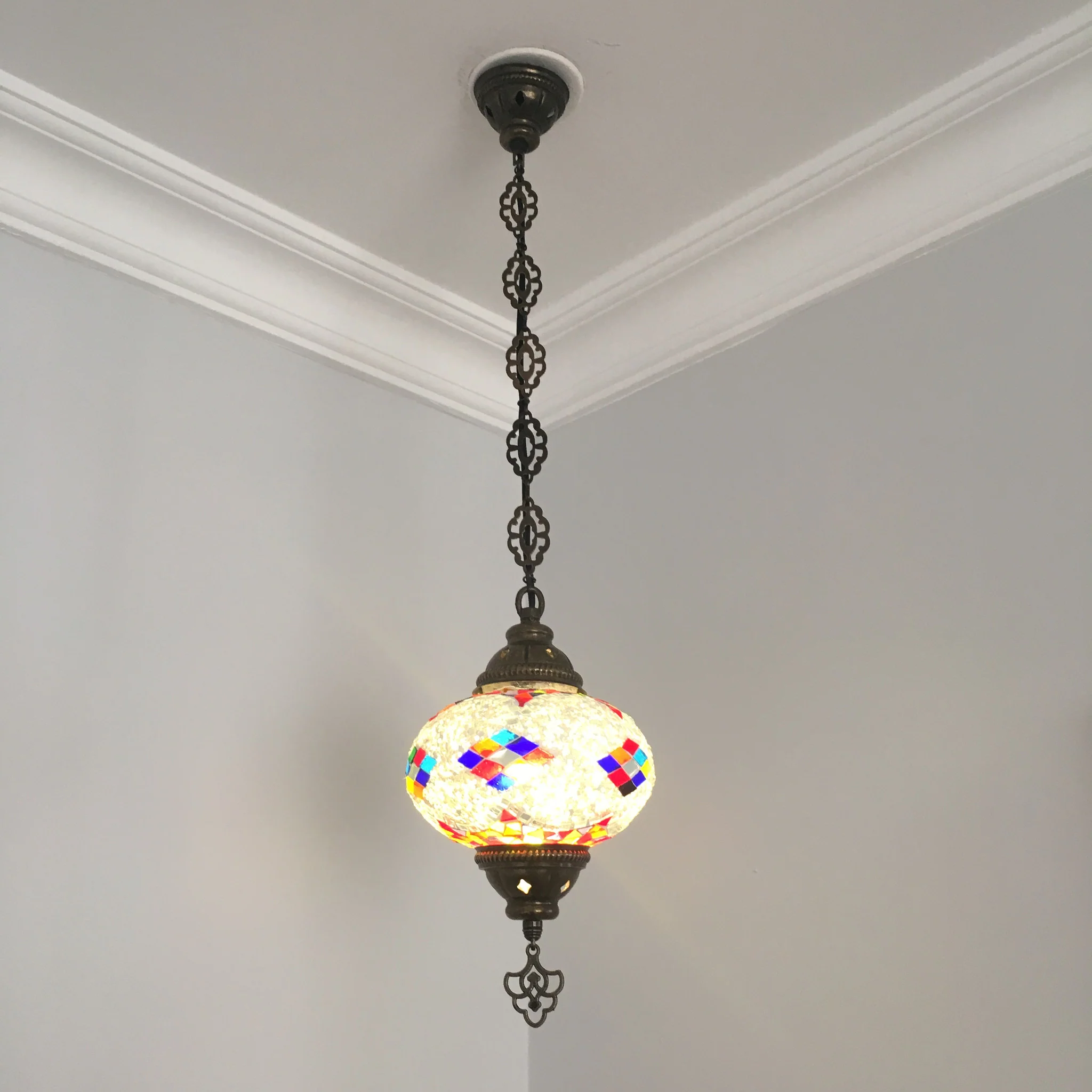 Turkish Mosaic Hanging Pendant Large Globe ID: PL13 - Image 6
