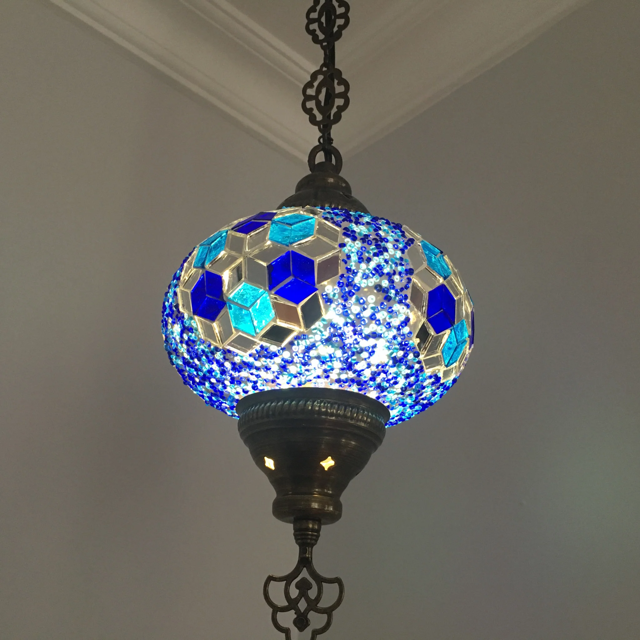 Turkish Mosaic Hanging Pendant Large Globe ID: PL20 - Image 2