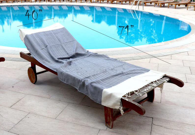 LOOMANGO,  Quality  Turkish Bath, Beach,  Bath,  Peshtemal, Blue