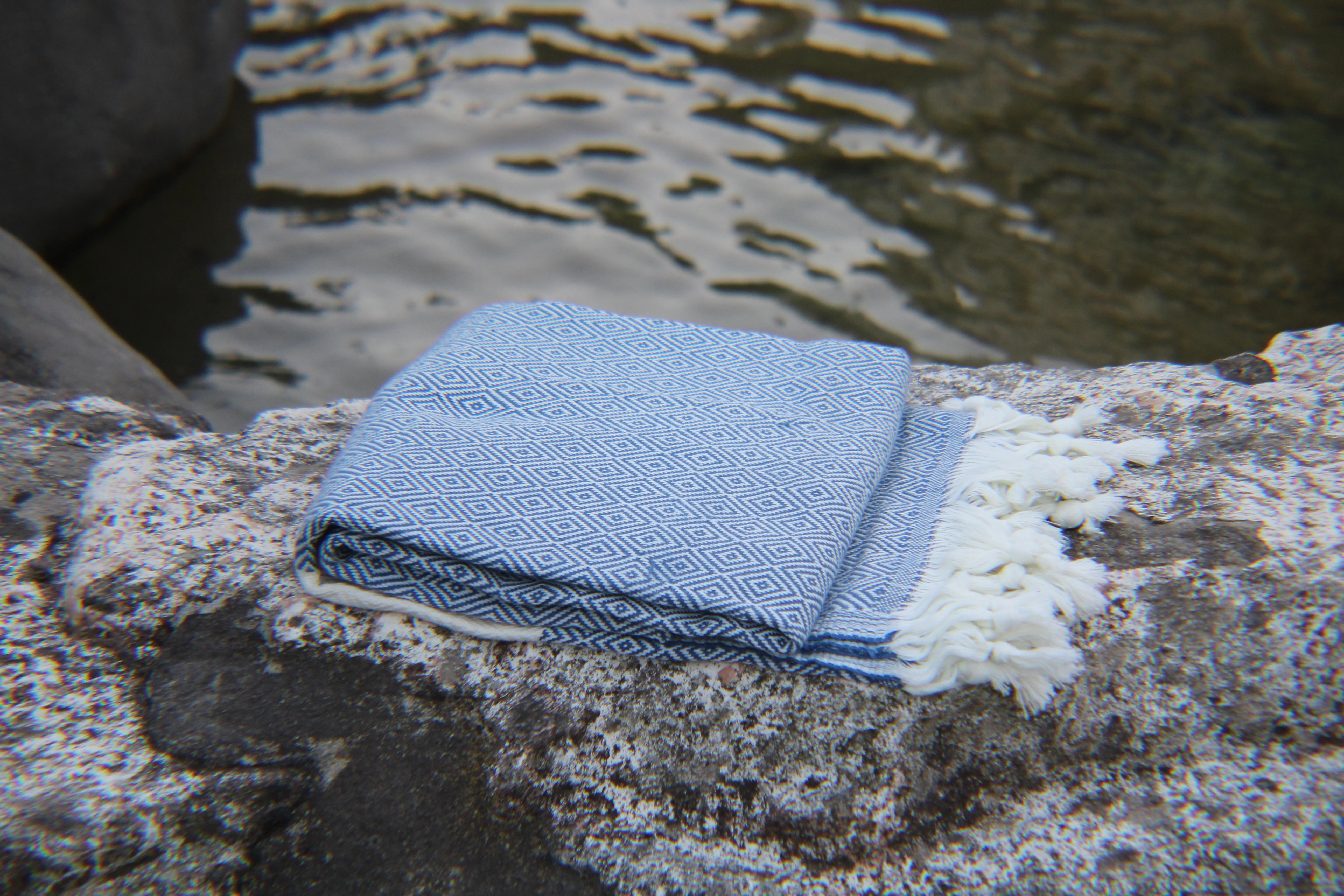 LOOMANGO,  Quality  Turkish Bath, Beach,  Bath,  Peshtemal, Blue - Image 4