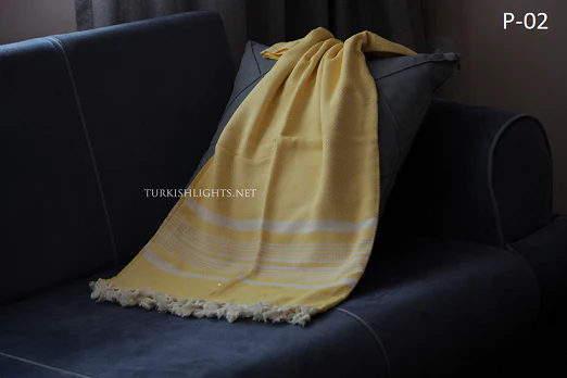 LOOMANGO,  Quality  Turkish Bath, Beach,  Bath,  Peshtemal, Blue - Image 5