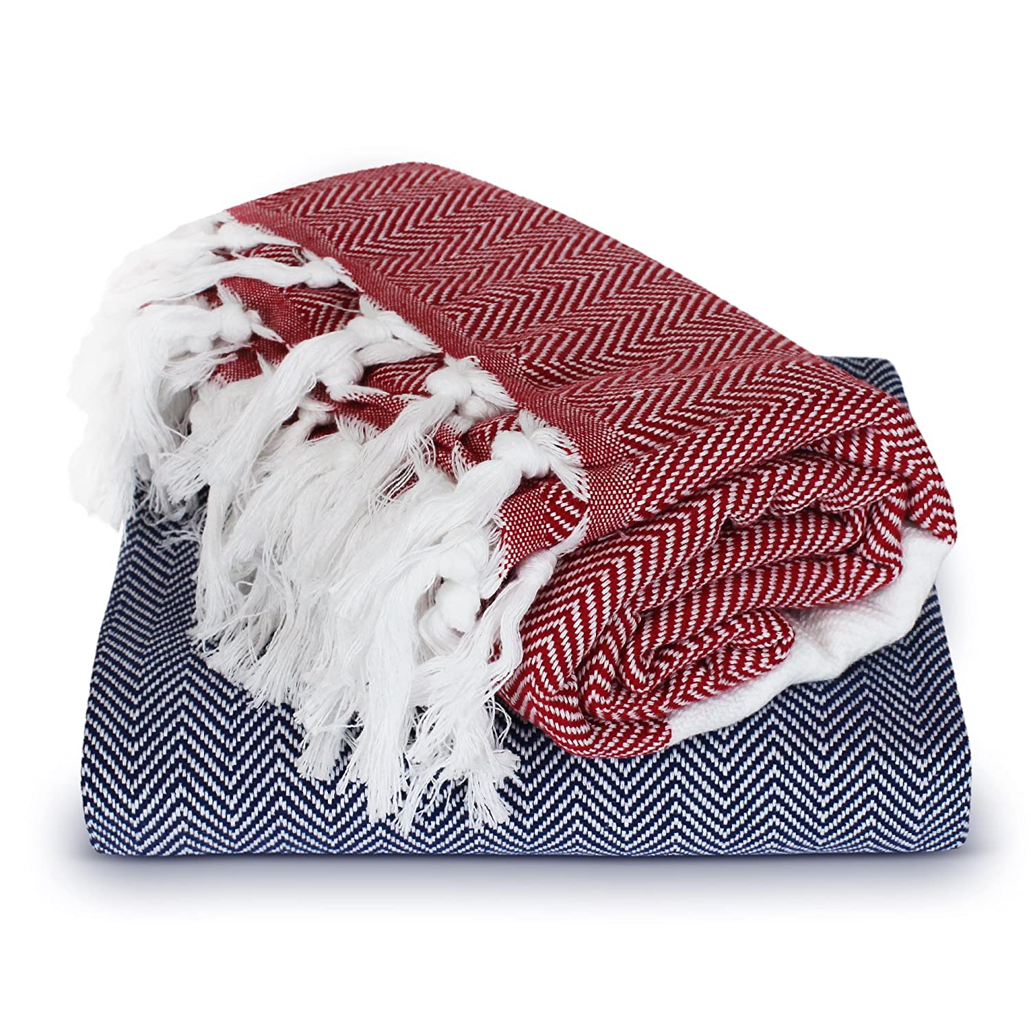 LOOMANGO,  SET OF 4 TURKISH BATH TOWELS, TURKISH PESHTEMALS - Image 2