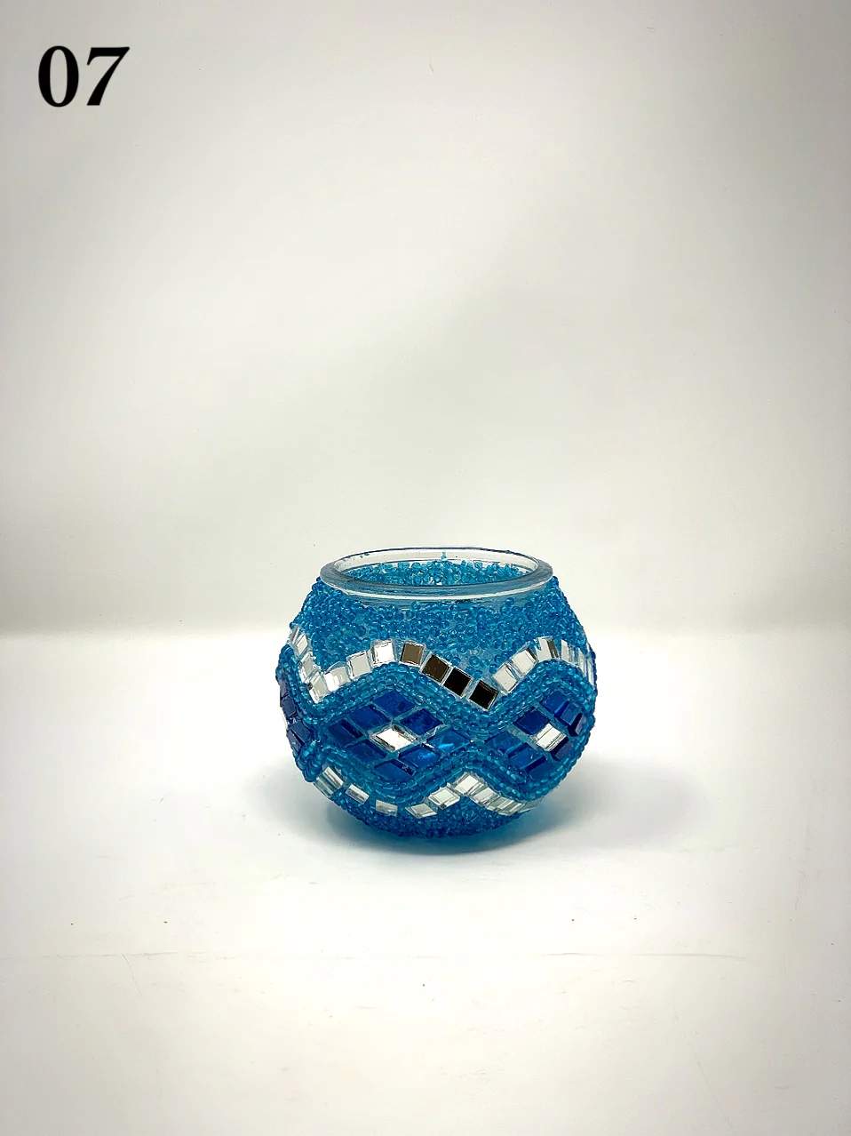 Set Of 4 Turkish Mosaic Candle Holders,ID: 139-06 - Image 2