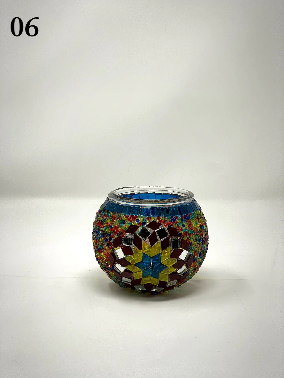 Set Of 4 Turkish Mosaic Candle Holders,ID: 139-08 - Image 3