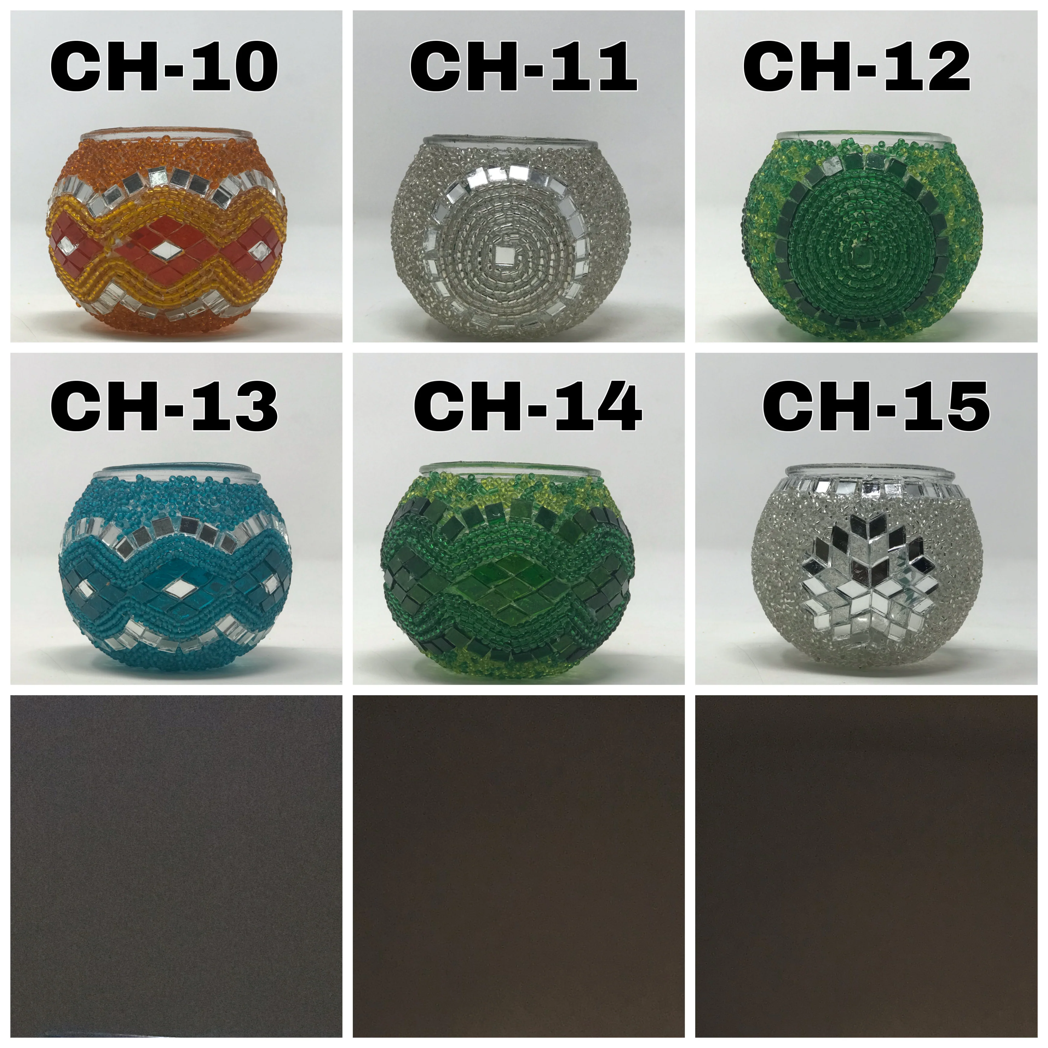 Set Of 4 Turkish Mosaic Candle Holders,ID: 139-11 - Image 9