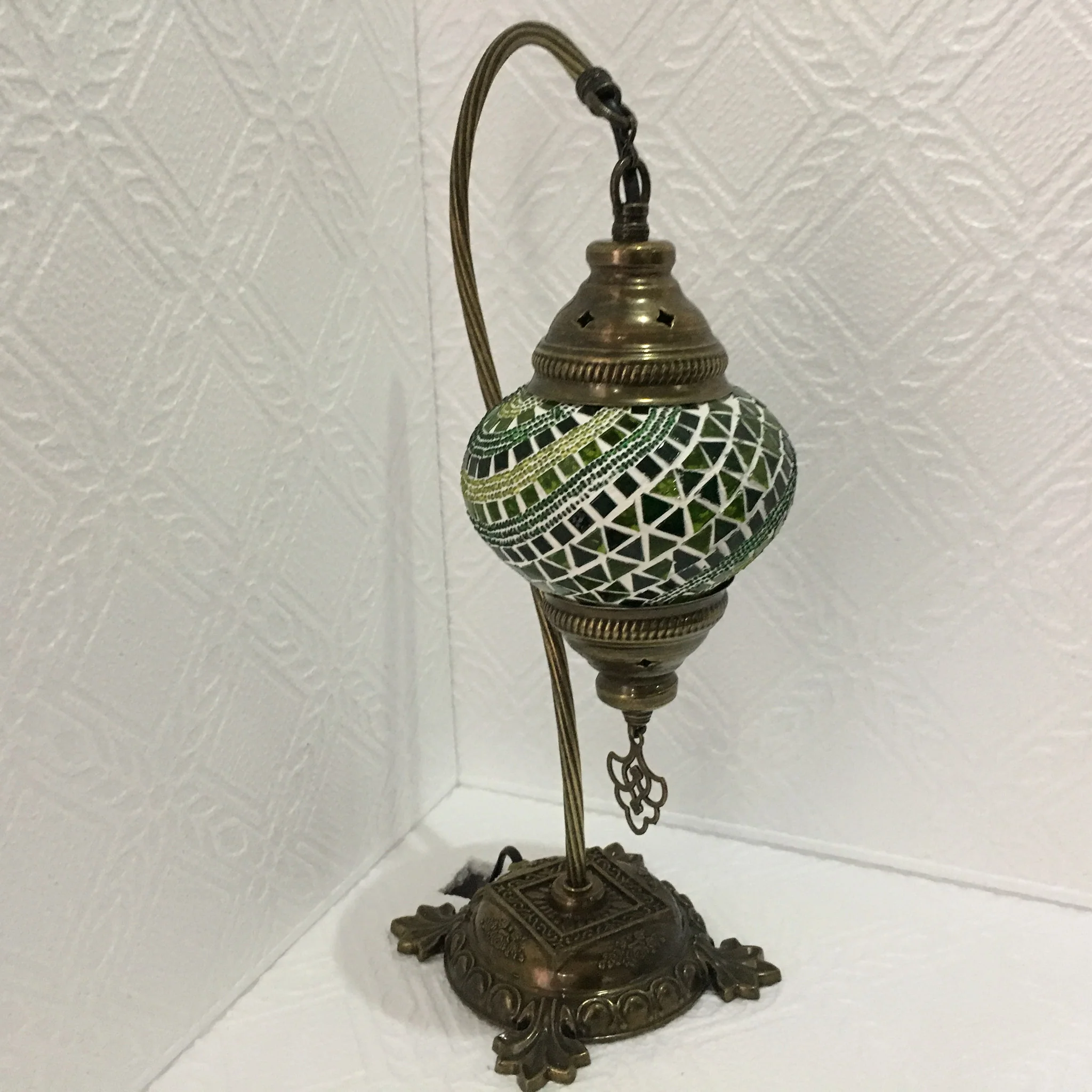 Melidia Swan Neck Mosaic Table Lamp id: bm-7 - Image 3