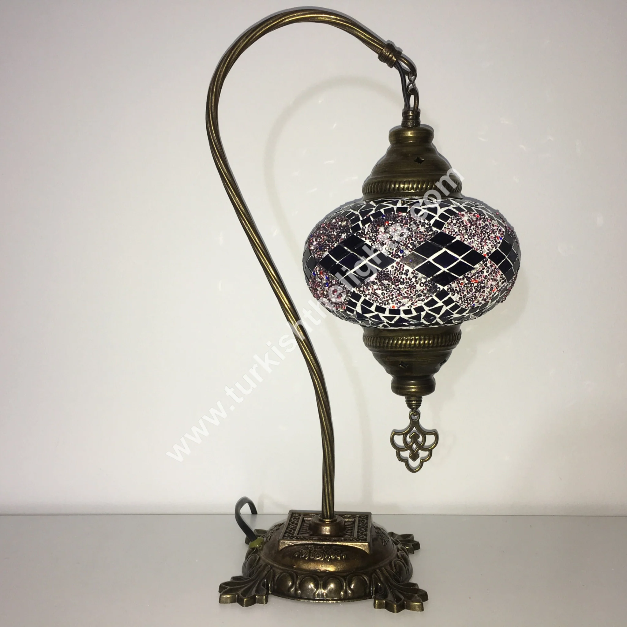 Melidia Swan Neck Mosaic Table Lamp - Image 3