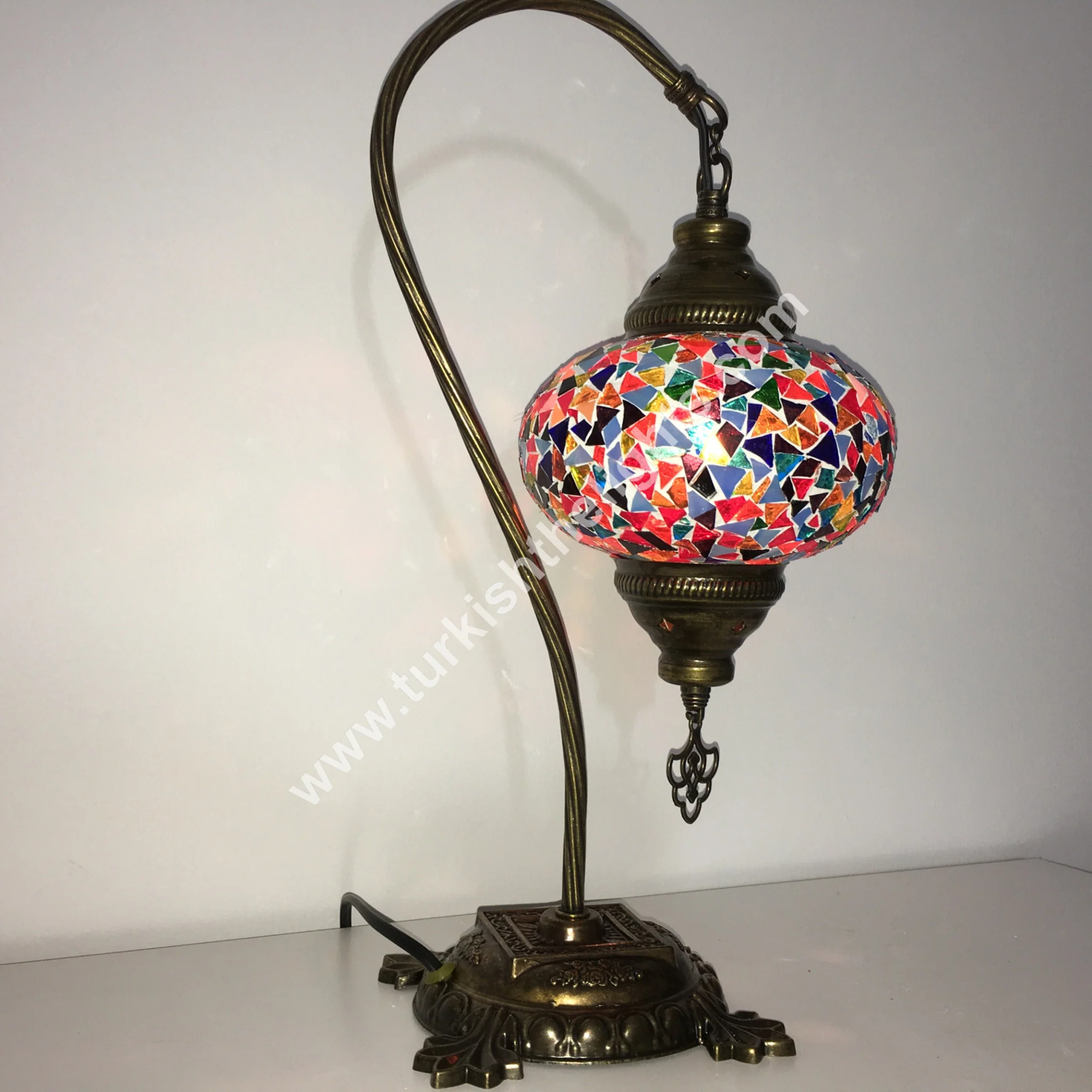 Melidia Swan Neck Mosaic Table Lamp - Image 3