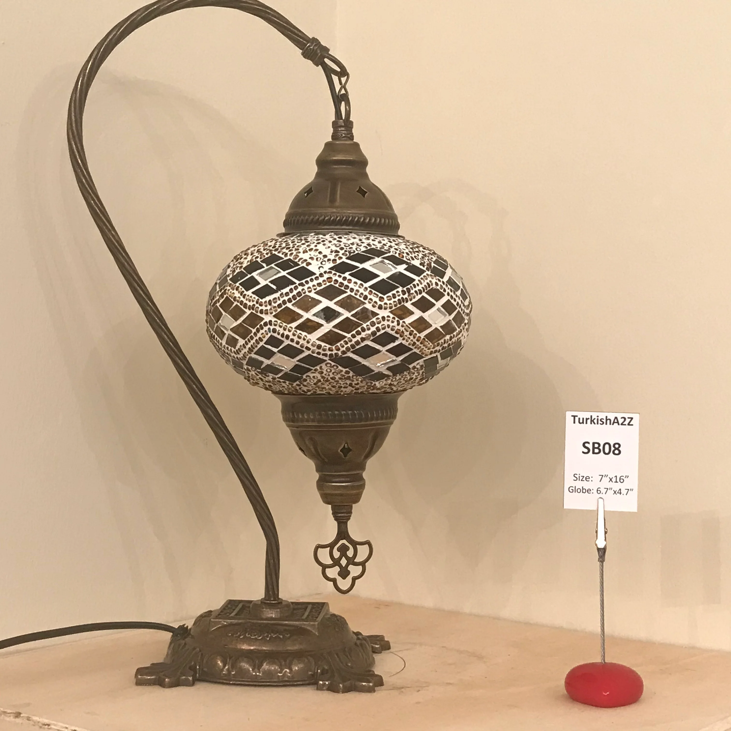 Melidia Swan Neck Mosaic Table Lamp - Image 17